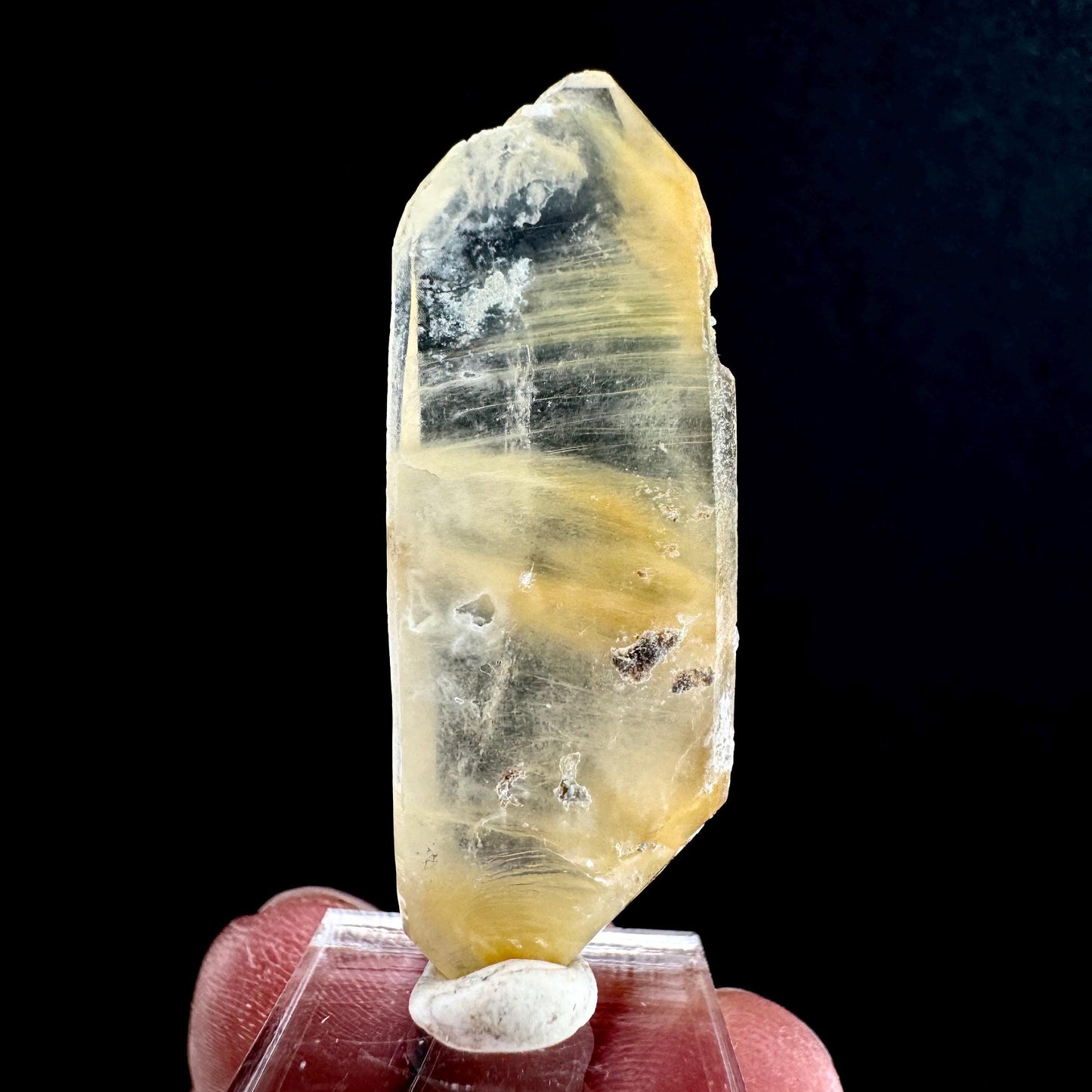 Yellow Bone Quartz Point (Pakistan) | bone quartz, epidote quartz, mango quartz