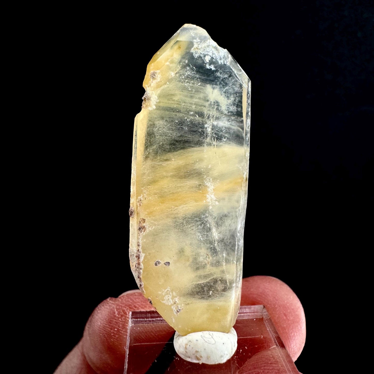 Yellow Bone Quartz Point (Pakistan) | bone quartz, epidote quartz, mango quartz