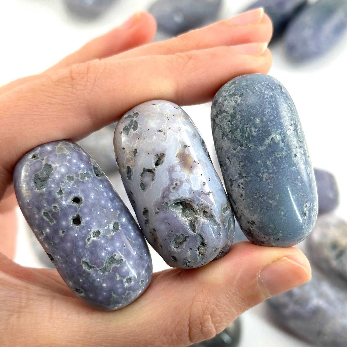 ONE Polished Grape Agate, tumbled grape agate, grape agate tumble