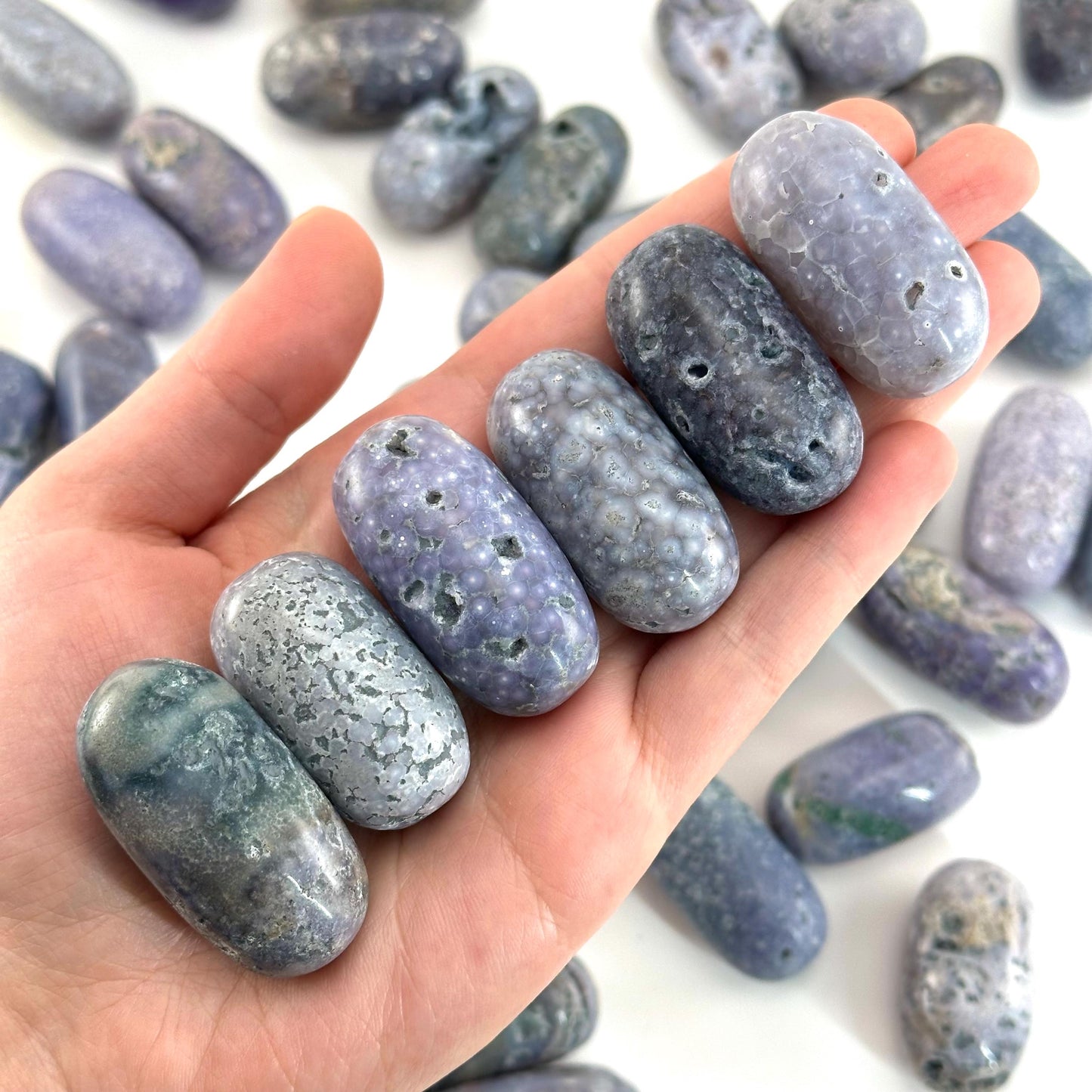 ONE Polished Grape Agate, tumbled grape agate, grape agate tumble