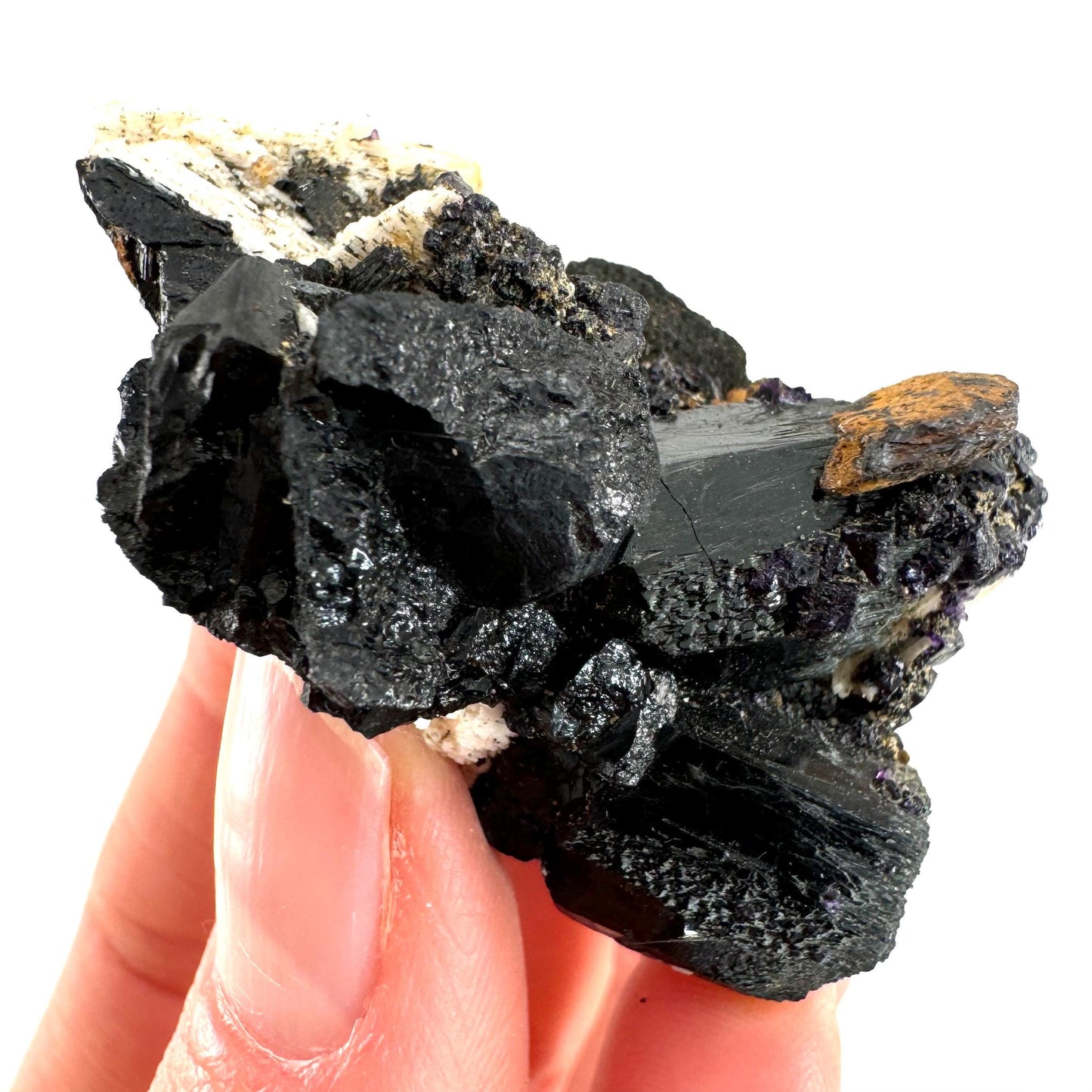 Black tourmaline cluster (Namibia), high grade black tourmaline, tourmaline crystal, black schorl
