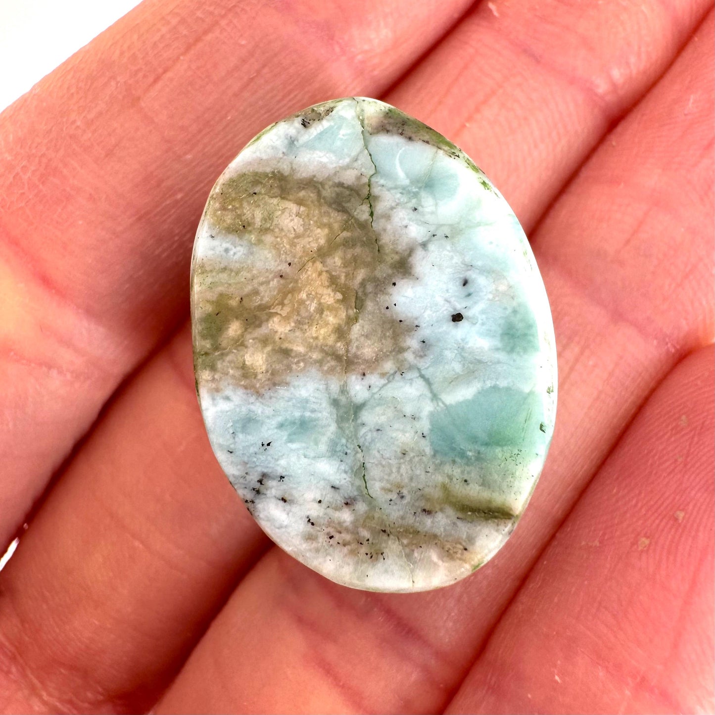 Larimar Cabochon, blue larimar cabochon, gemstone cabochon, larimar crystal, larimar cab, polished larimar