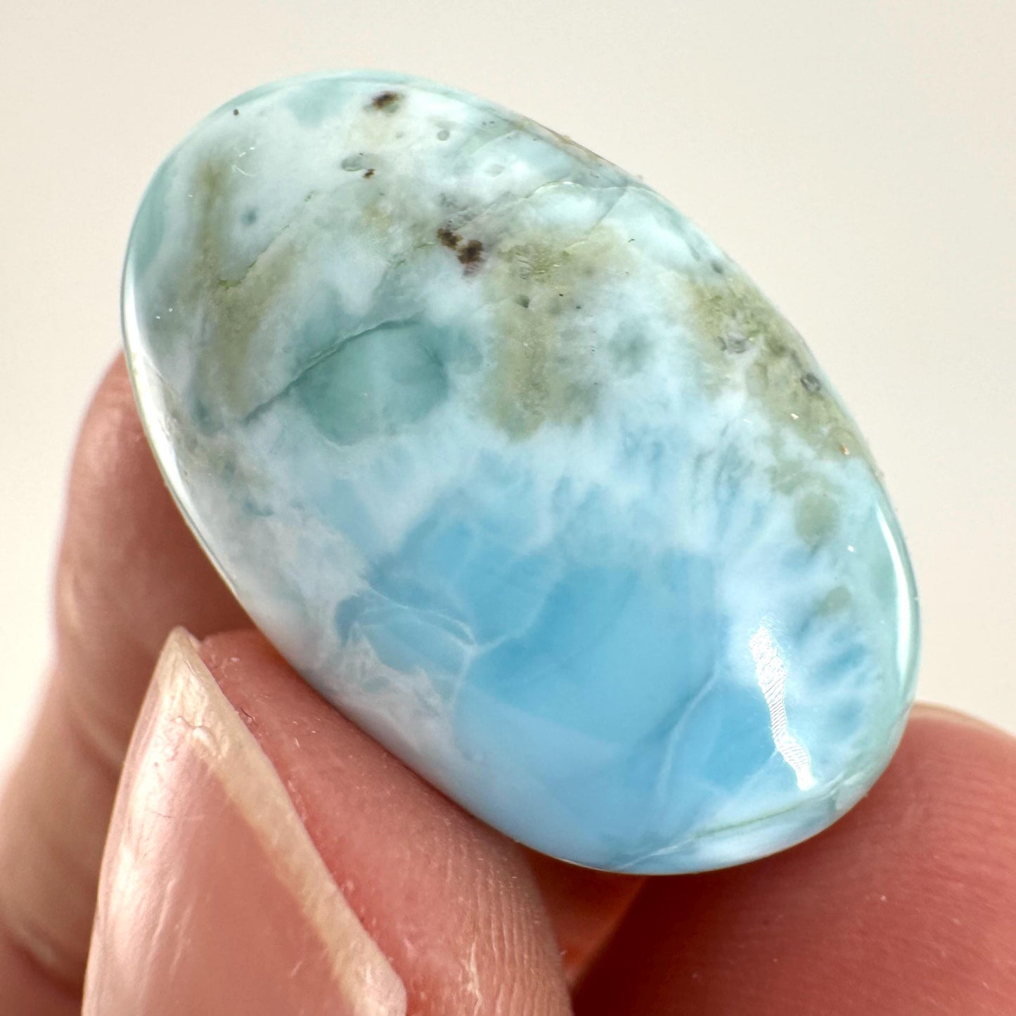 Larimar Cabochon, blue larimar cabochon, gemstone cabochon, larimar crystal, larimar cab, polished larimar
