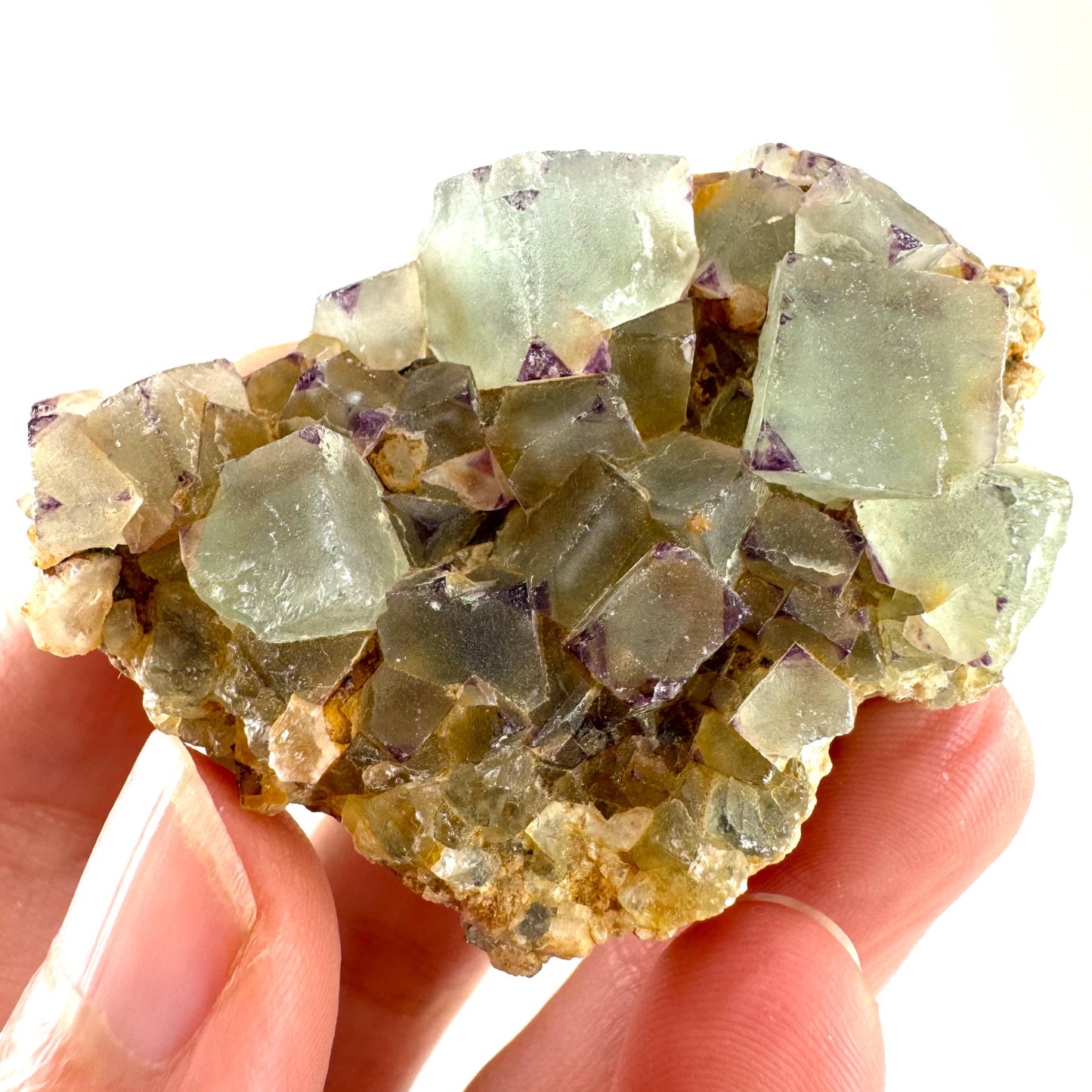 Fluorite (Erongo, Namibia) | fluorite cluster, green fluorite, fluorite, mineral specimen