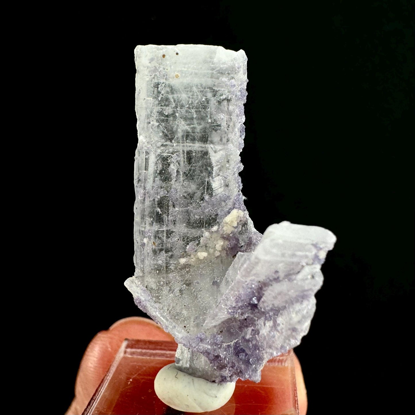 Purple Fluorite on Barite (Colorado, USA) | barite specimen, baryte crystal