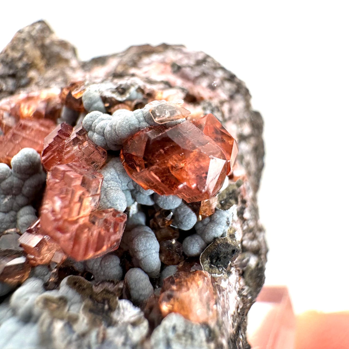 Rhodochrosite on Matrix (Peru) | rhodochrosite crystal, rare crystals, mineral specimen, rare minerals, natural rhodochrosite