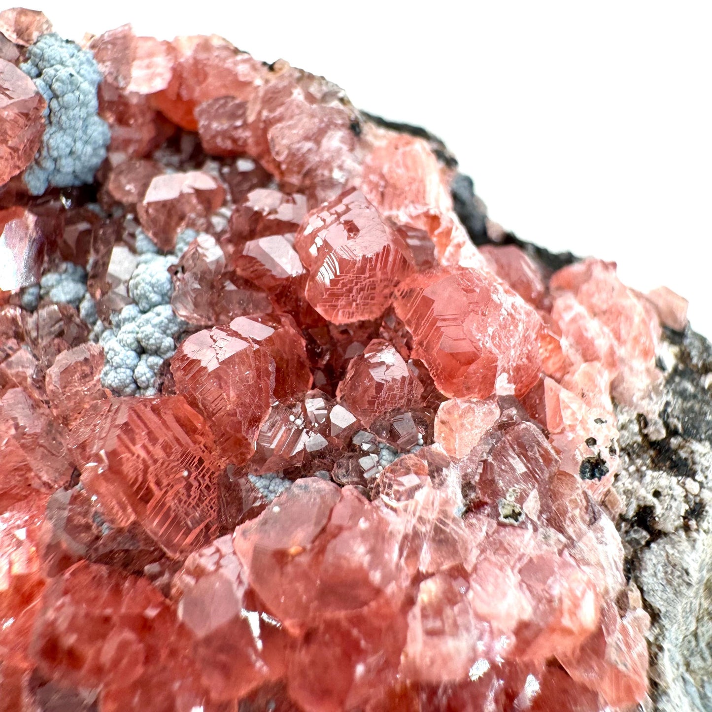 Rhodochrosite on Matrix (Peru) | rhodochrosite crystal, rare crystals, mineral specimen, rare minerals, natural rhodochrosite