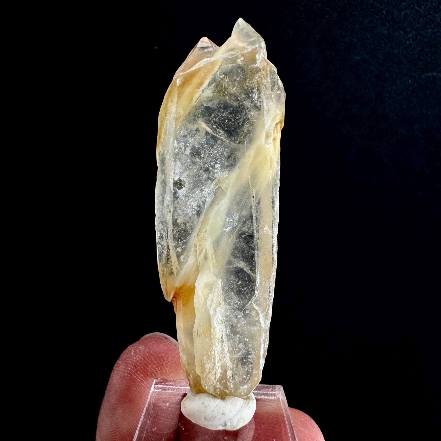 Yellow Bone Quartz Point (Pakistan) | bone quartz, epidote quartz, mango quartz