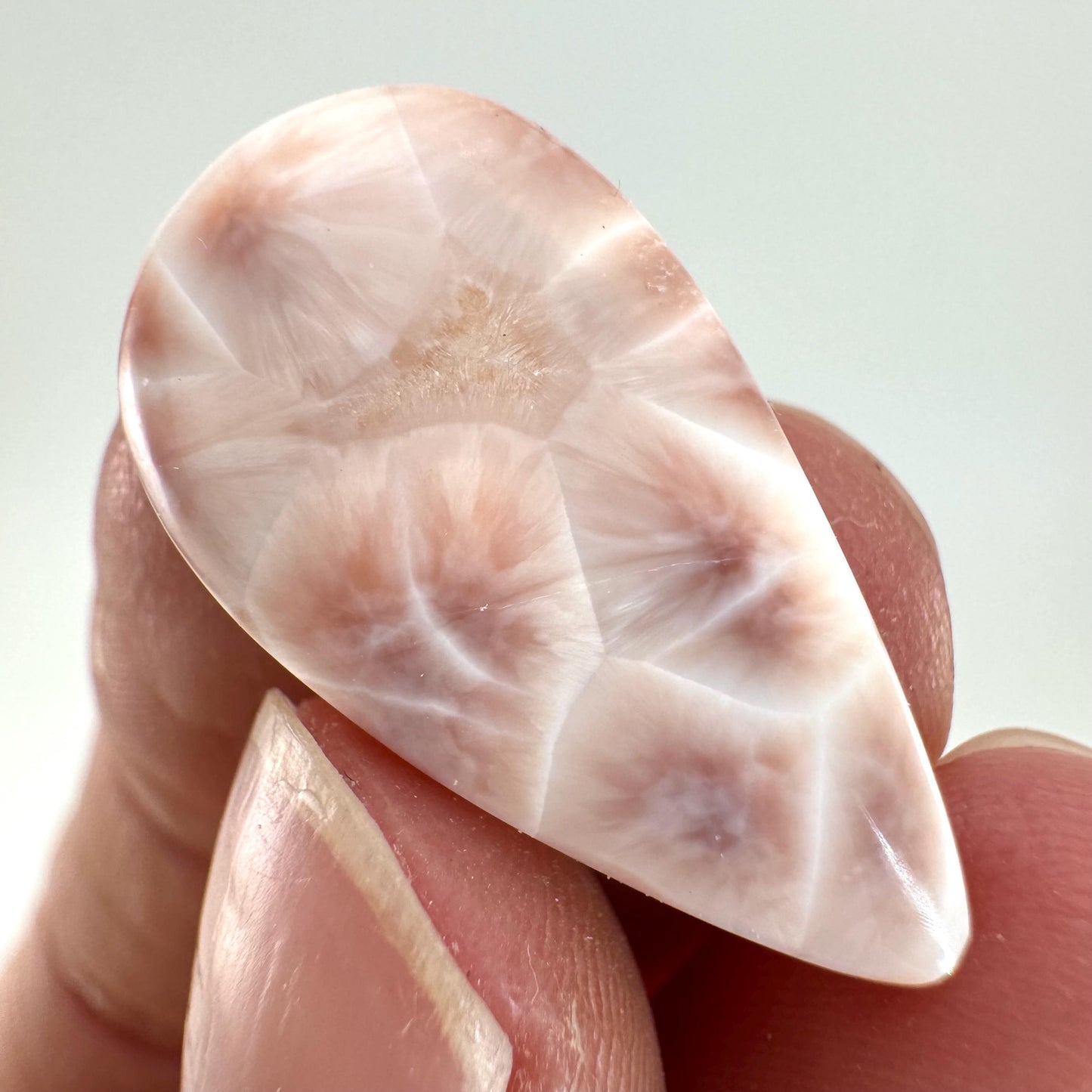 Pink Natrolite Cabochon, pink larimar cabochon, gemstone cabochon, natrolite cab, polished natrolite