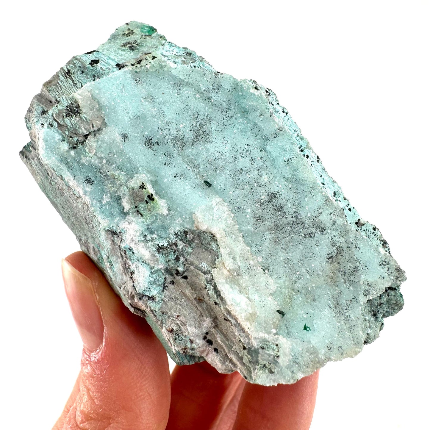 Sparkly Druzy Chrysocolla Specimen (Congo), raw chrysocolla, druzy chrysocolla, chrysocolla crystal, raw crystals