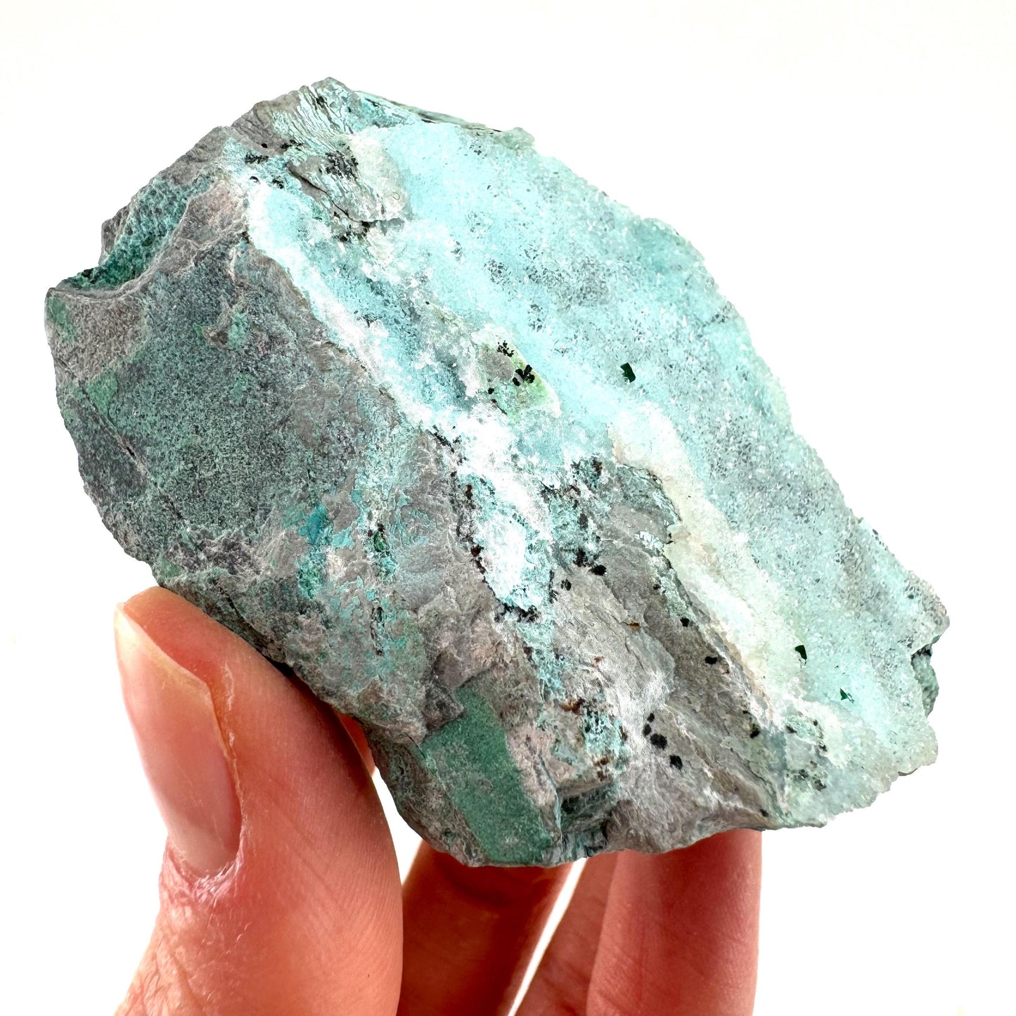 Sparkly Druzy Chrysocolla Specimen (Congo), raw chrysocolla, druzy chrysocolla, chrysocolla crystal, raw crystals