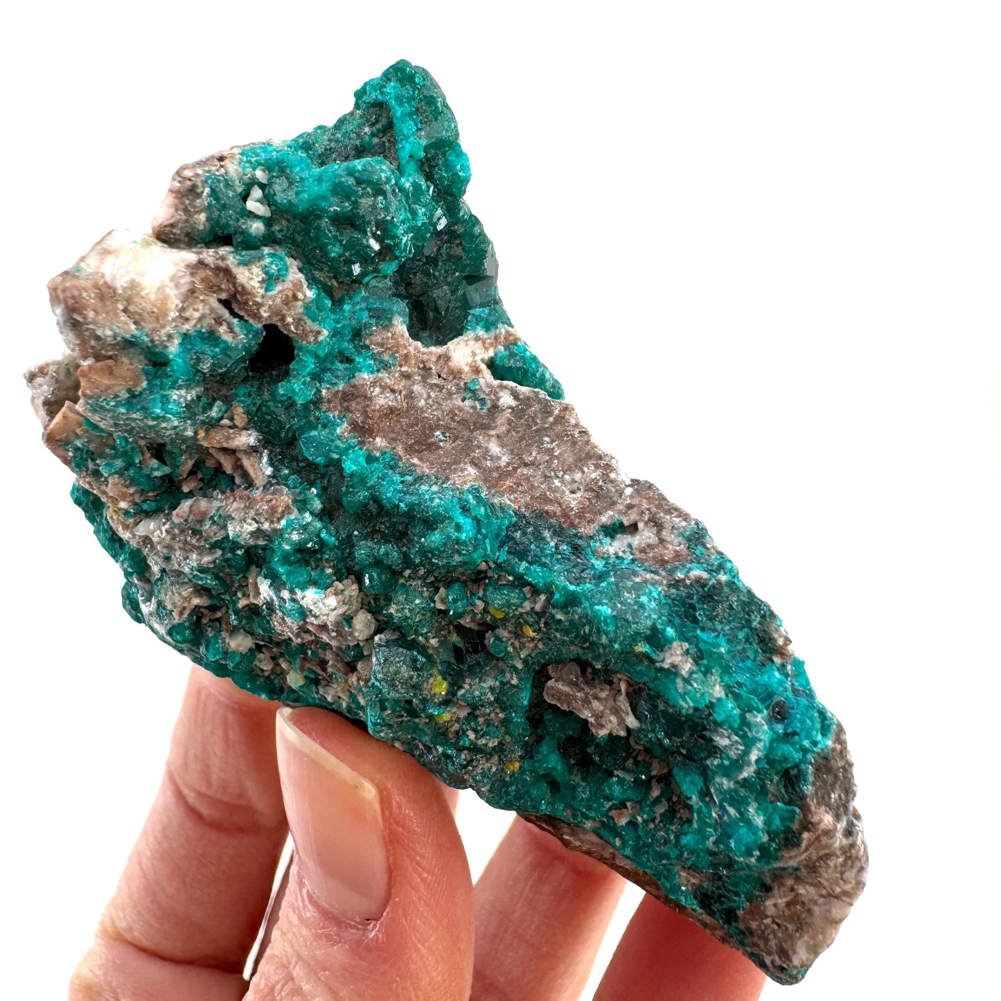 Dioptase with Mimetite (Congo) | mineral specimen, raw dioptase, dioptase crystal