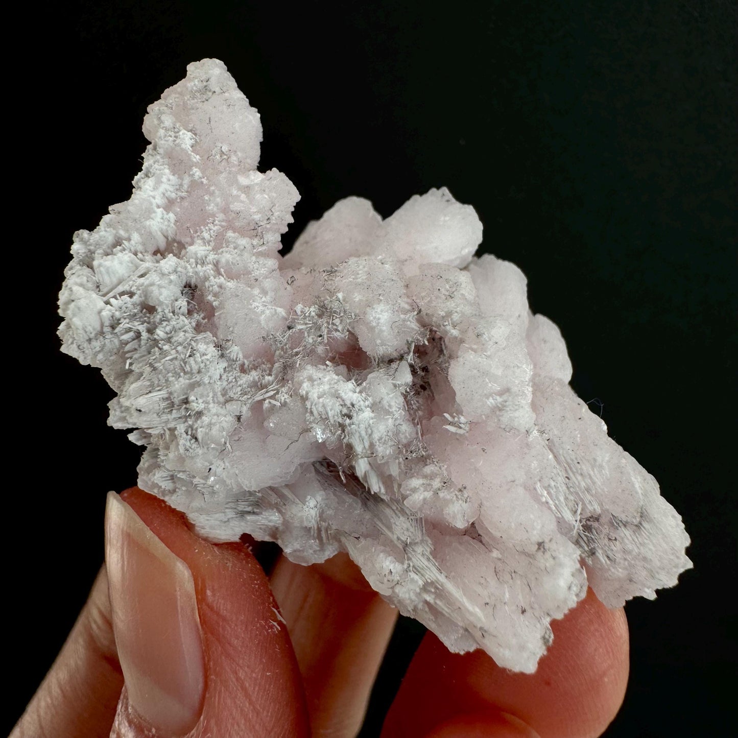 Mangano Calcite w/ Kutnohorite (South Africa) | pink mangano calcite, fluorescent crystal, mineral specimen