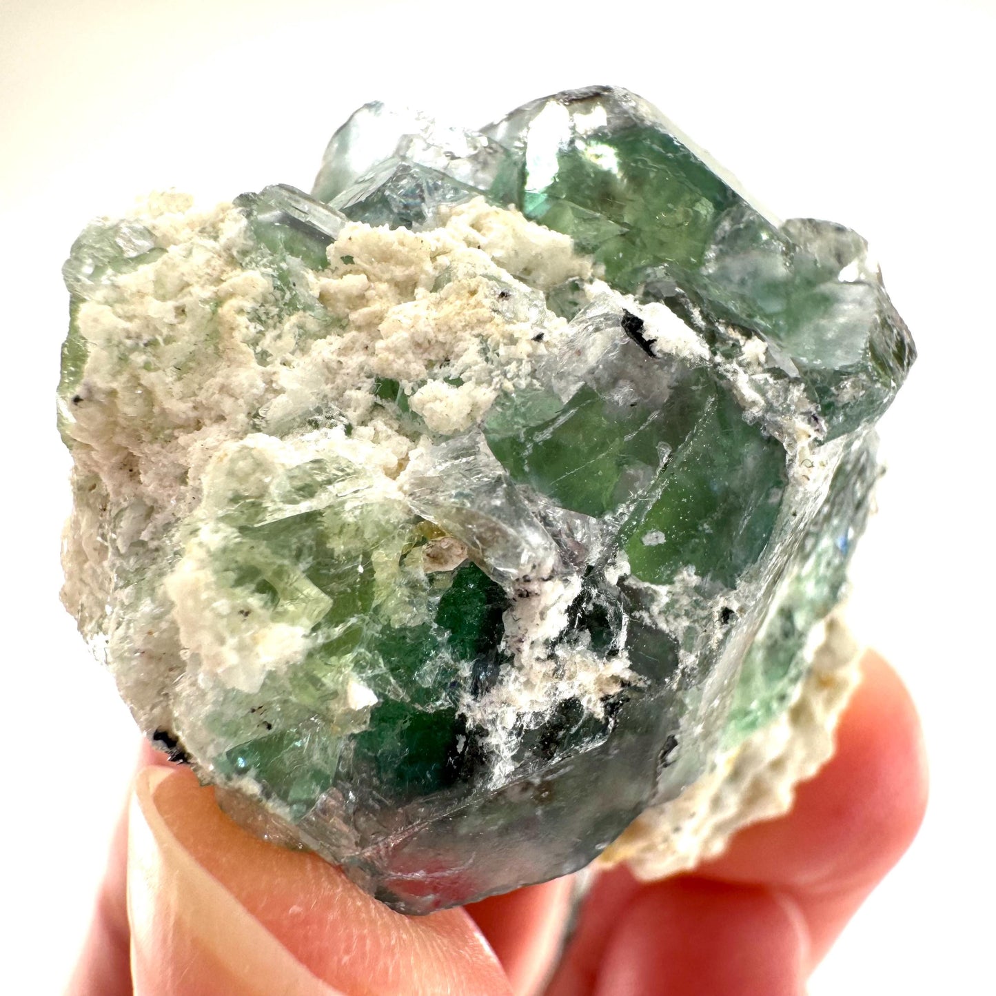 Fluorite (Erongo, Namibia) | fluorite cluster, green fluorite, fluorite, mineral specimen