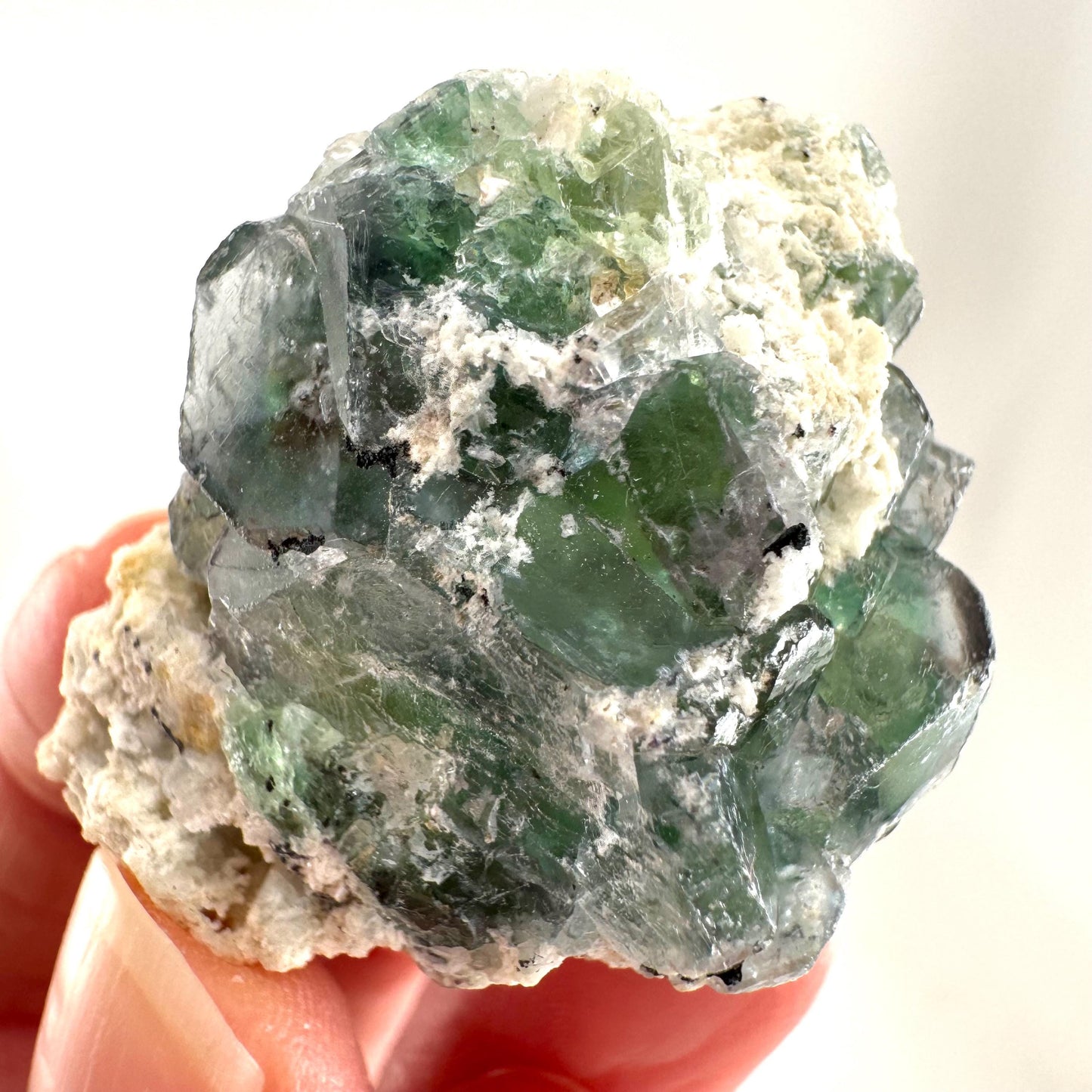 Fluorite (Erongo, Namibia) | fluorite cluster, green fluorite, fluorite, mineral specimen