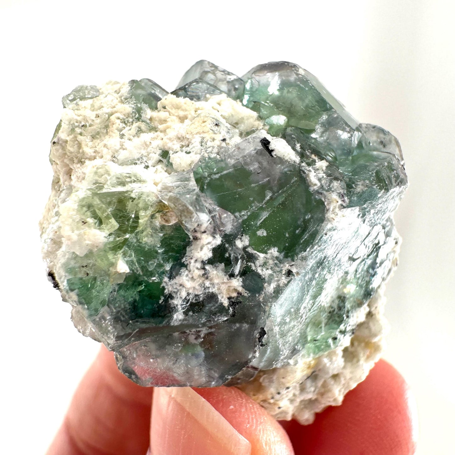 Fluorite (Erongo, Namibia) | fluorite cluster, green fluorite, fluorite, mineral specimen