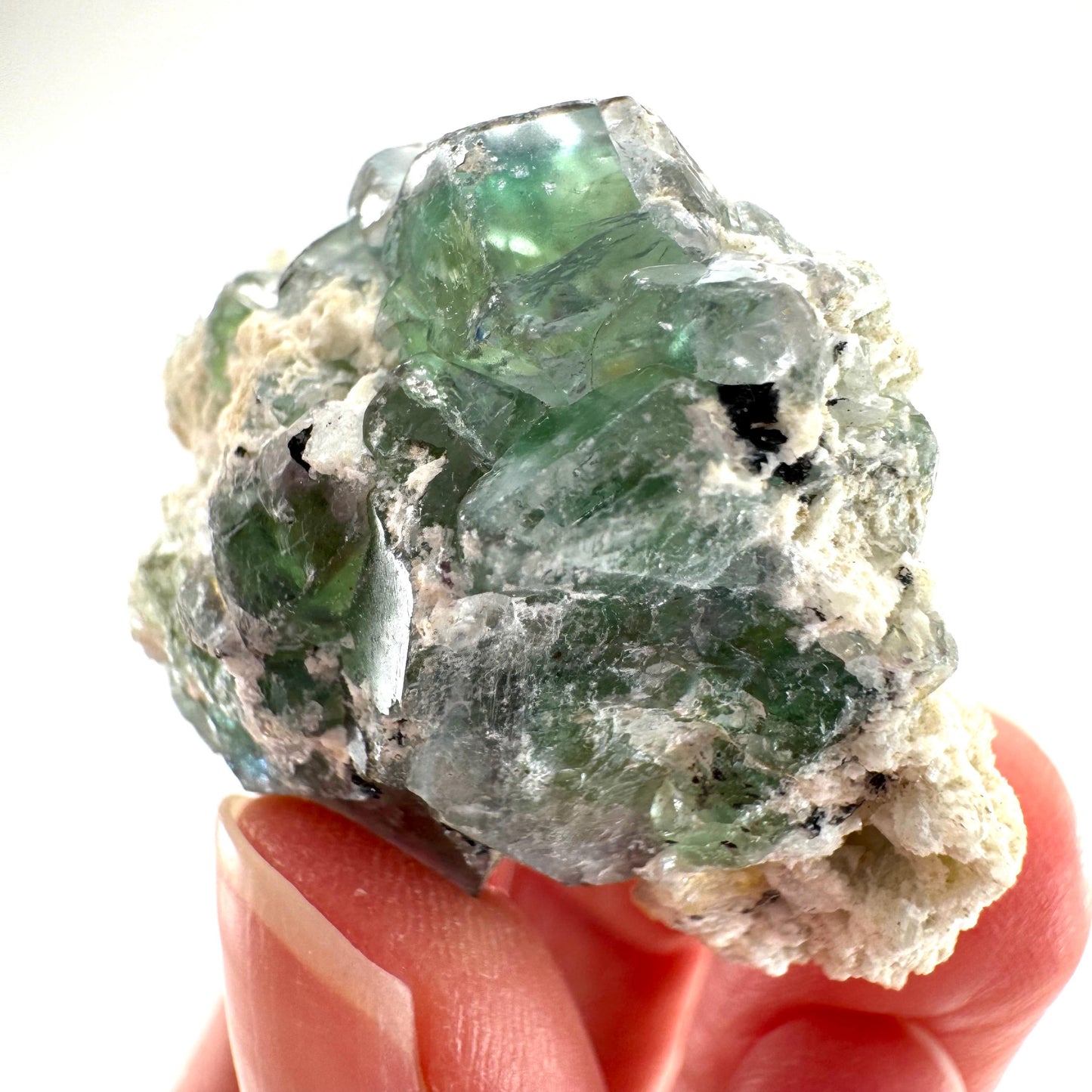 Fluorite (Erongo, Namibia) | fluorite cluster, green fluorite, fluorite, mineral specimen