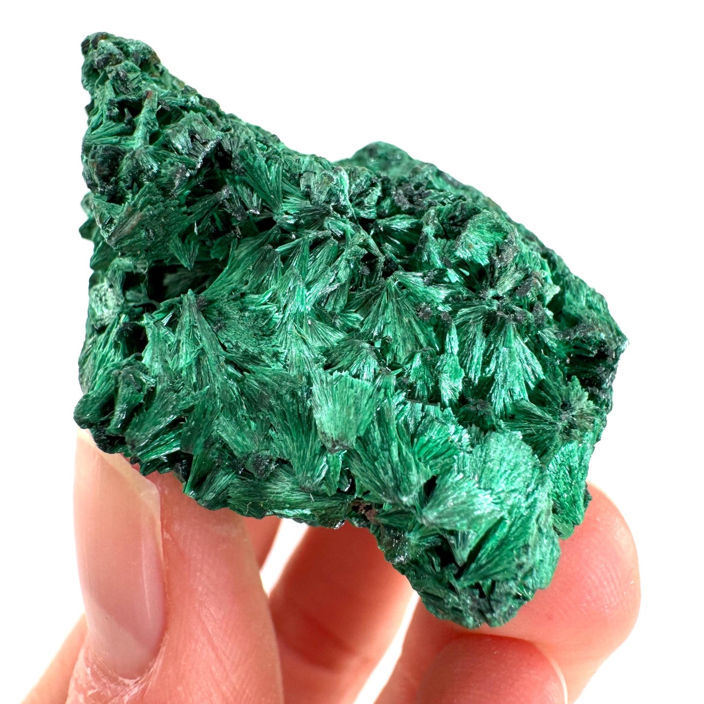 Fibrous Velvet Malachite Specimen (Congo), natural malachite, velvet malachite, malachite crystal