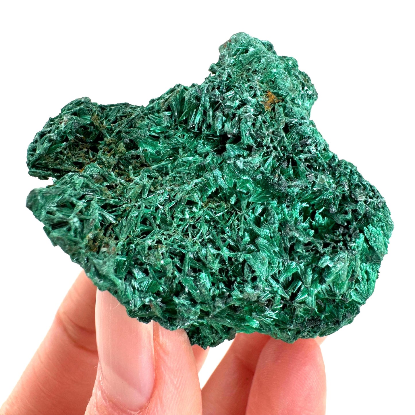 Fibrous Velvet Malachite Specimen (Congo), natural malachite, velvet malachite, malachite crystal