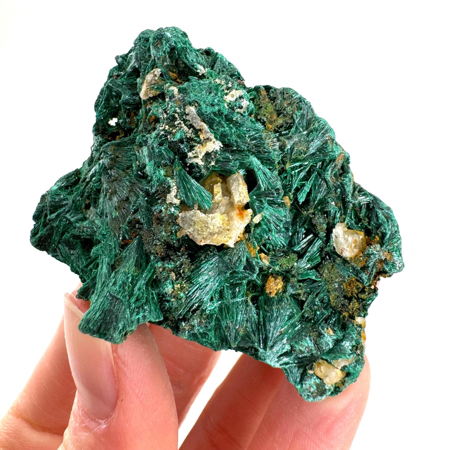 Fibrous Velvet Malachite Specimen (Congo), natural malachite, velvet malachite, malachite crystal