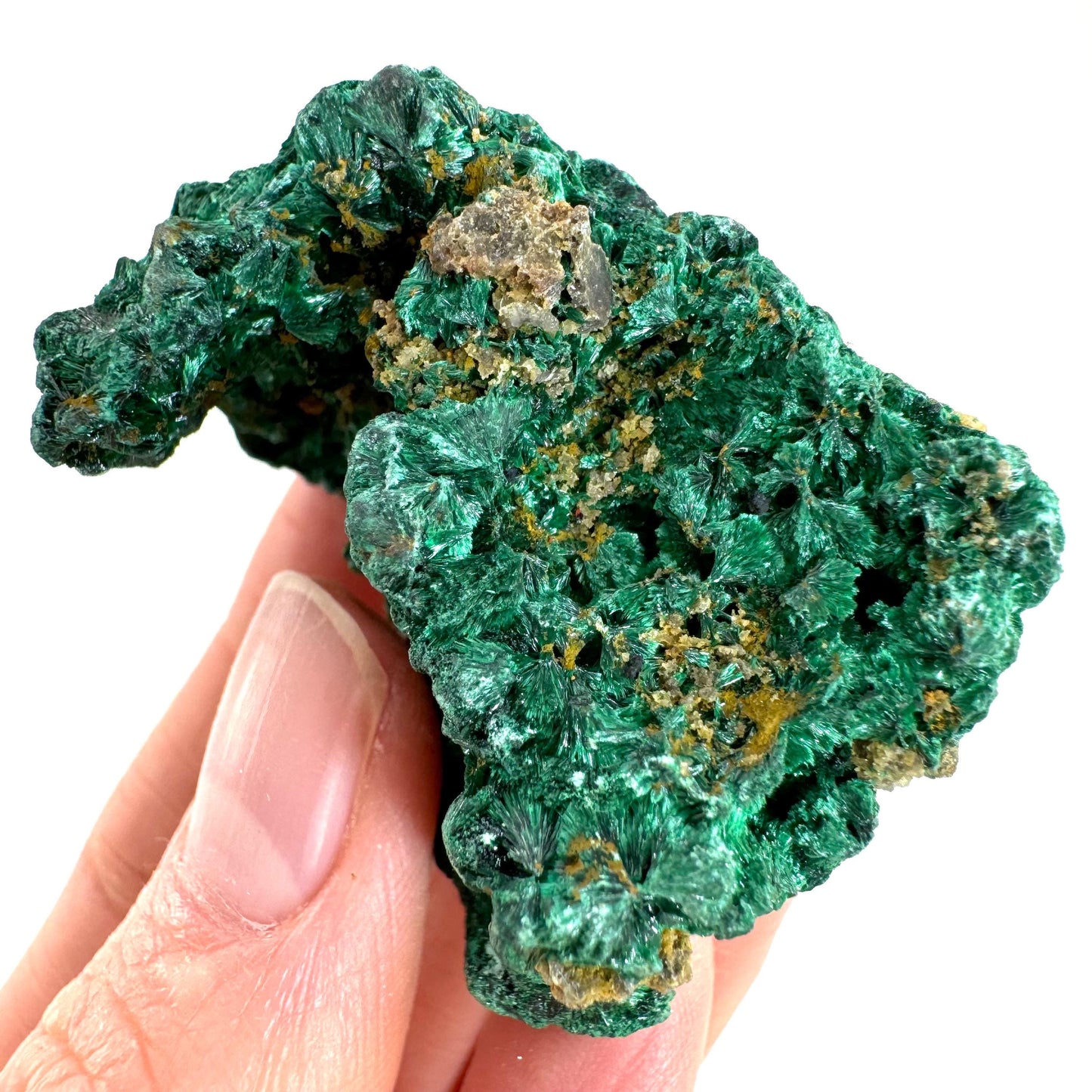 Fibrous Velvet Malachite Specimen (Congo), natural malachite, velvet malachite, malachite crystal