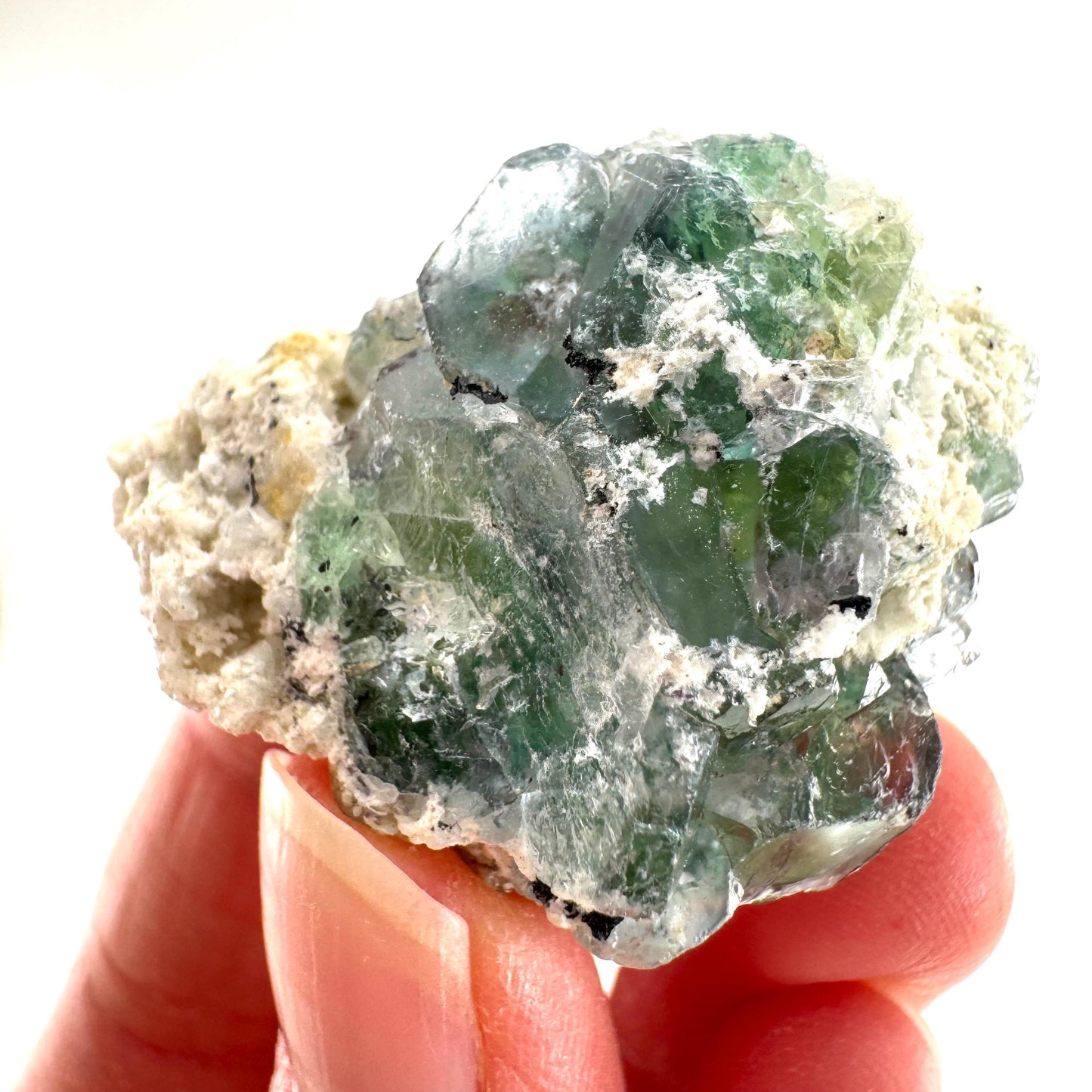 Fluorite (Erongo, Namibia) | fluorite cluster, green fluorite, fluorite, mineral specimen