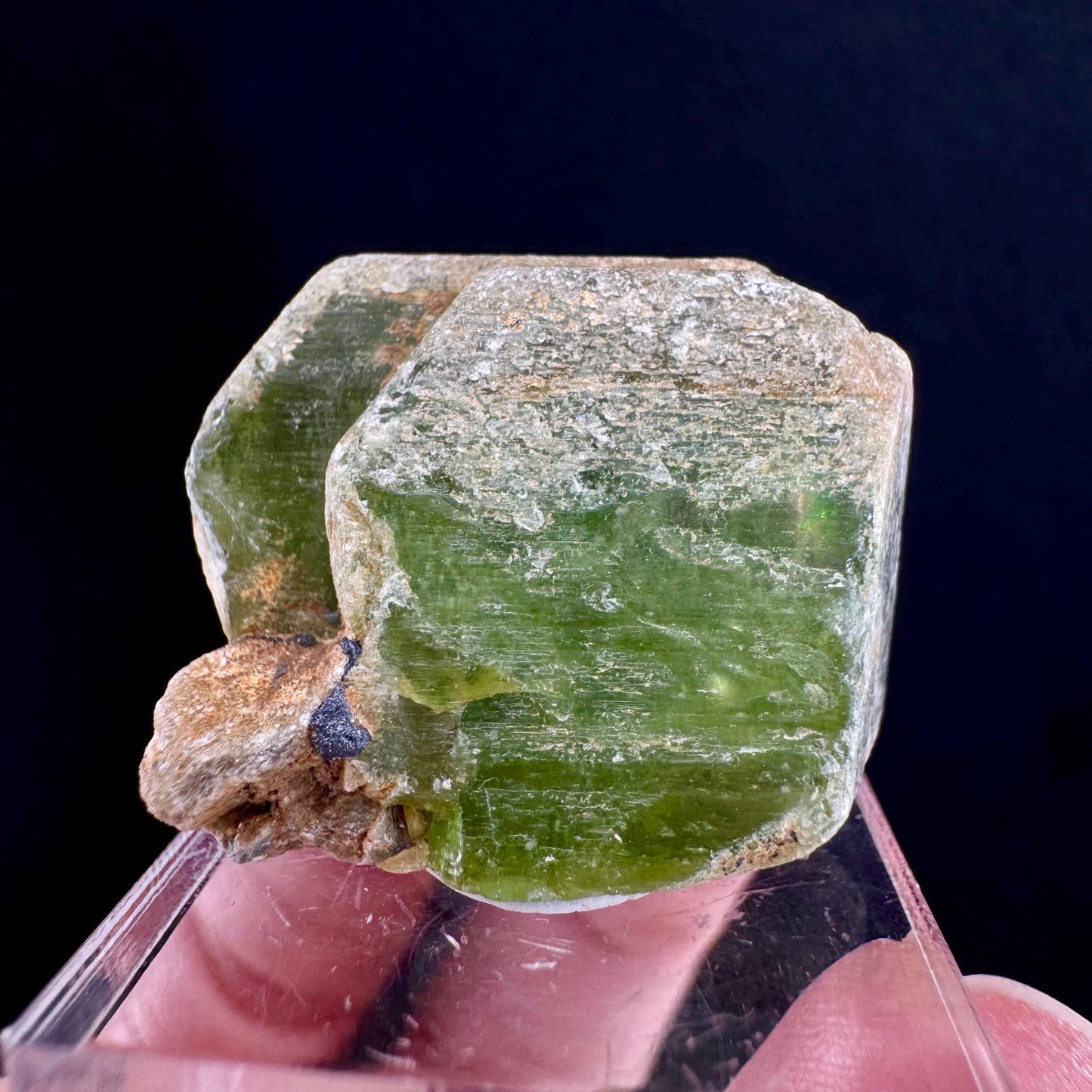 Naturally terminated peridot crystal (Pakistan) | raw peridot, natural peridot, peridot crystal, peridot point
