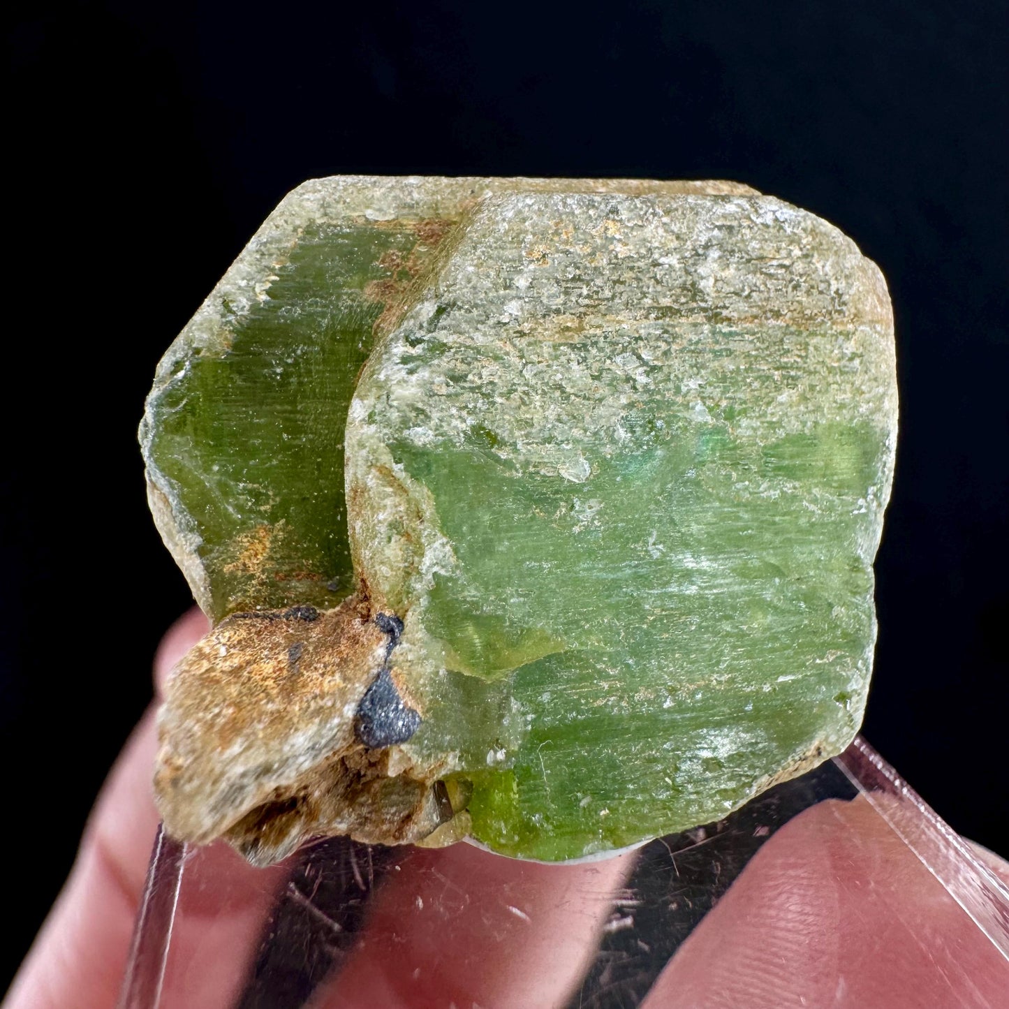 Naturally terminated peridot crystal (Pakistan) | raw peridot, natural peridot, peridot crystal, peridot point
