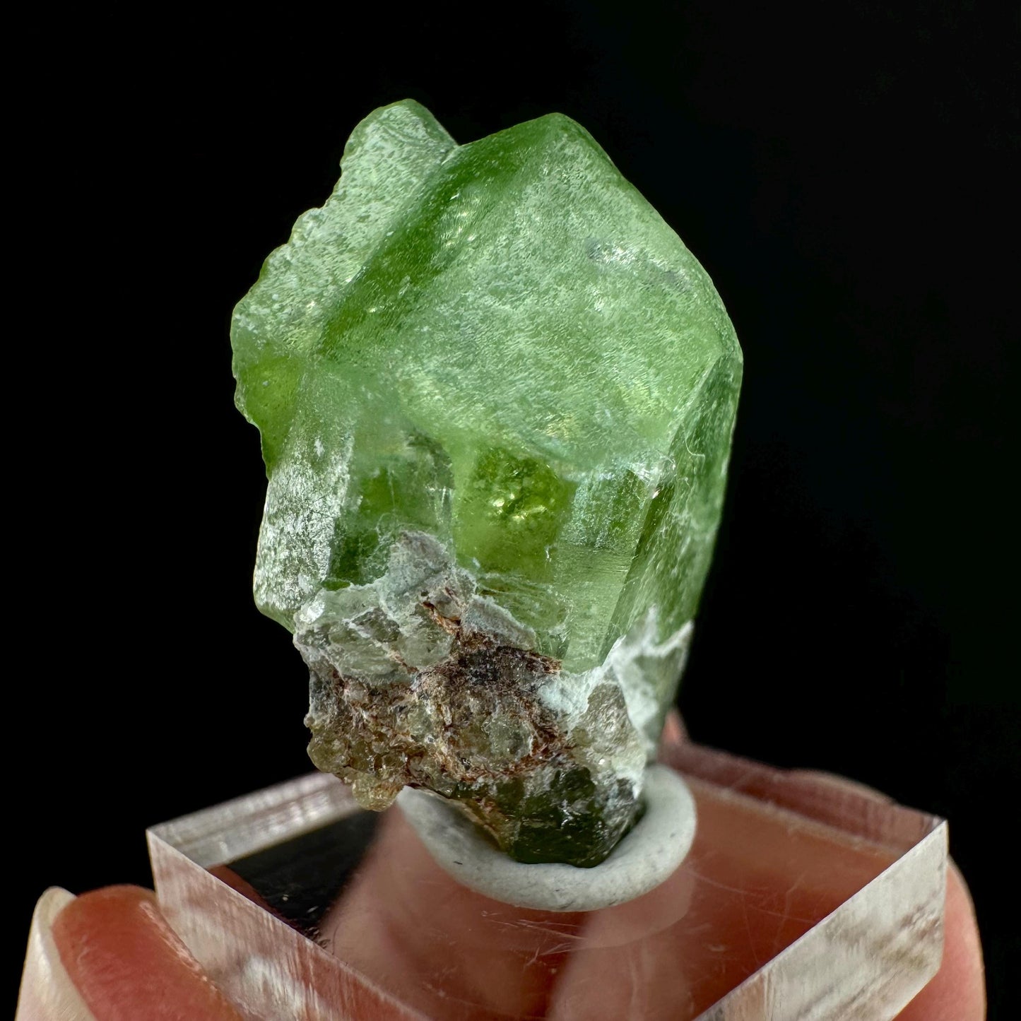 Naturally terminated peridot crystal (Pakistan) | raw peridot, natural peridot, peridot crystal, peridot point