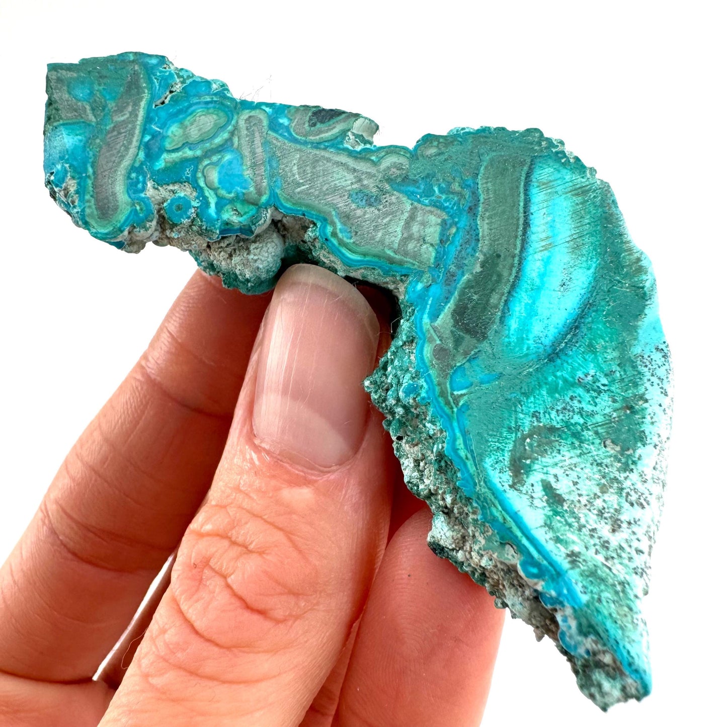 Malachite & Chrysocolla Slice (Congo), natural malachite, malachite slice, malachite slab, malacolla slice, polished malachite