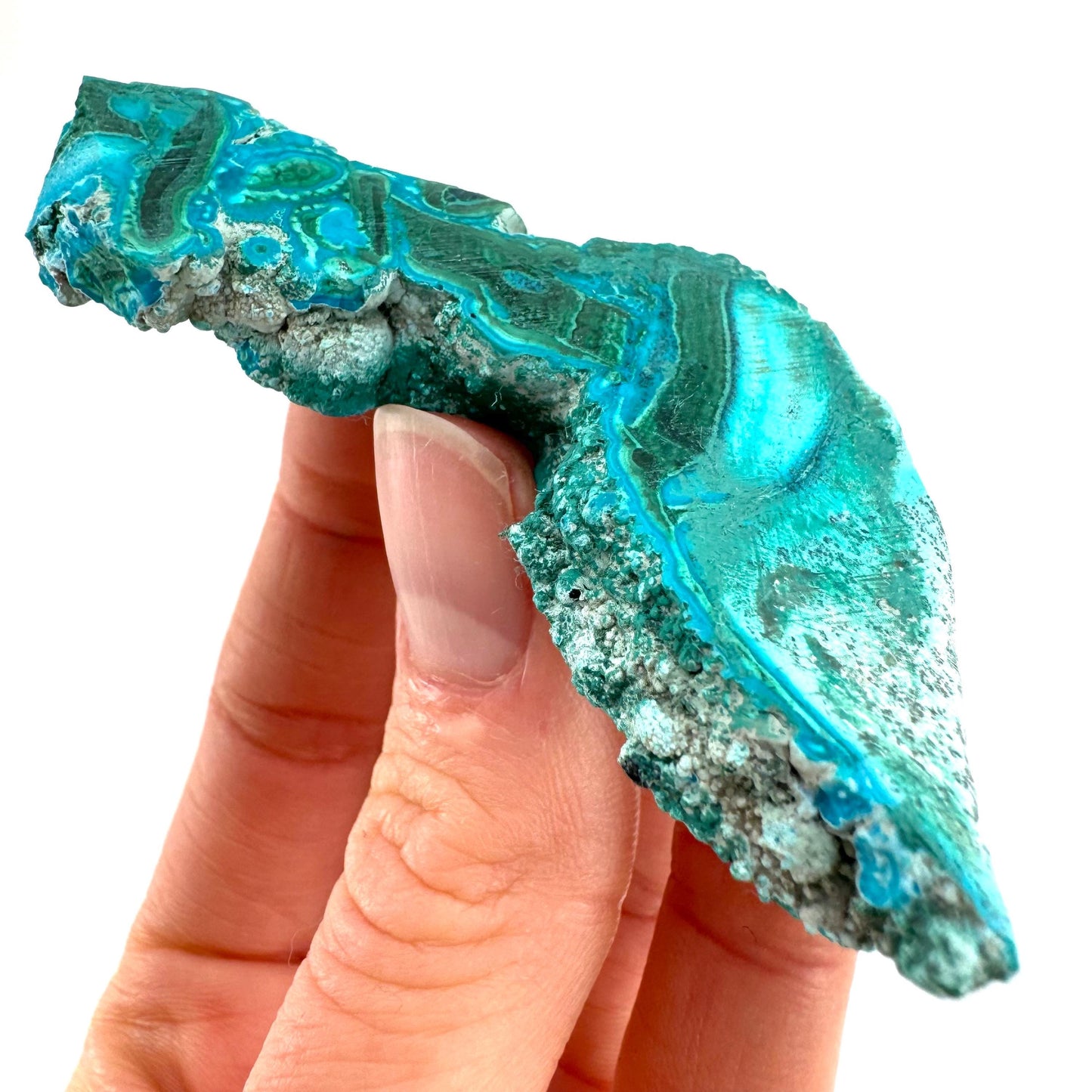 Malachite & Chrysocolla Slice (Congo), natural malachite, malachite slice, malachite slab, malacolla slice, polished malachite