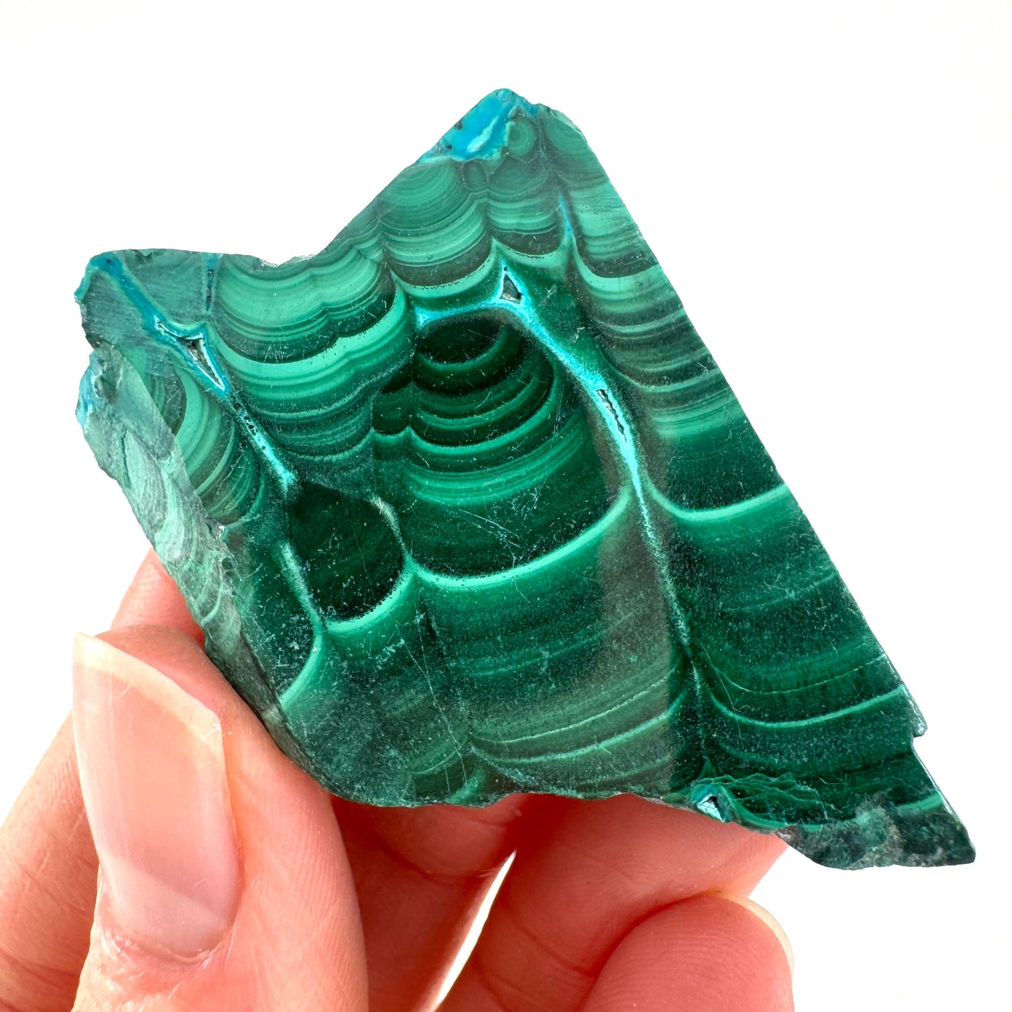 Malachite & Chrysocolla Slice (Congo), natural malachite, malachite slice, malachite slab, malacolla slice, polished malachite
