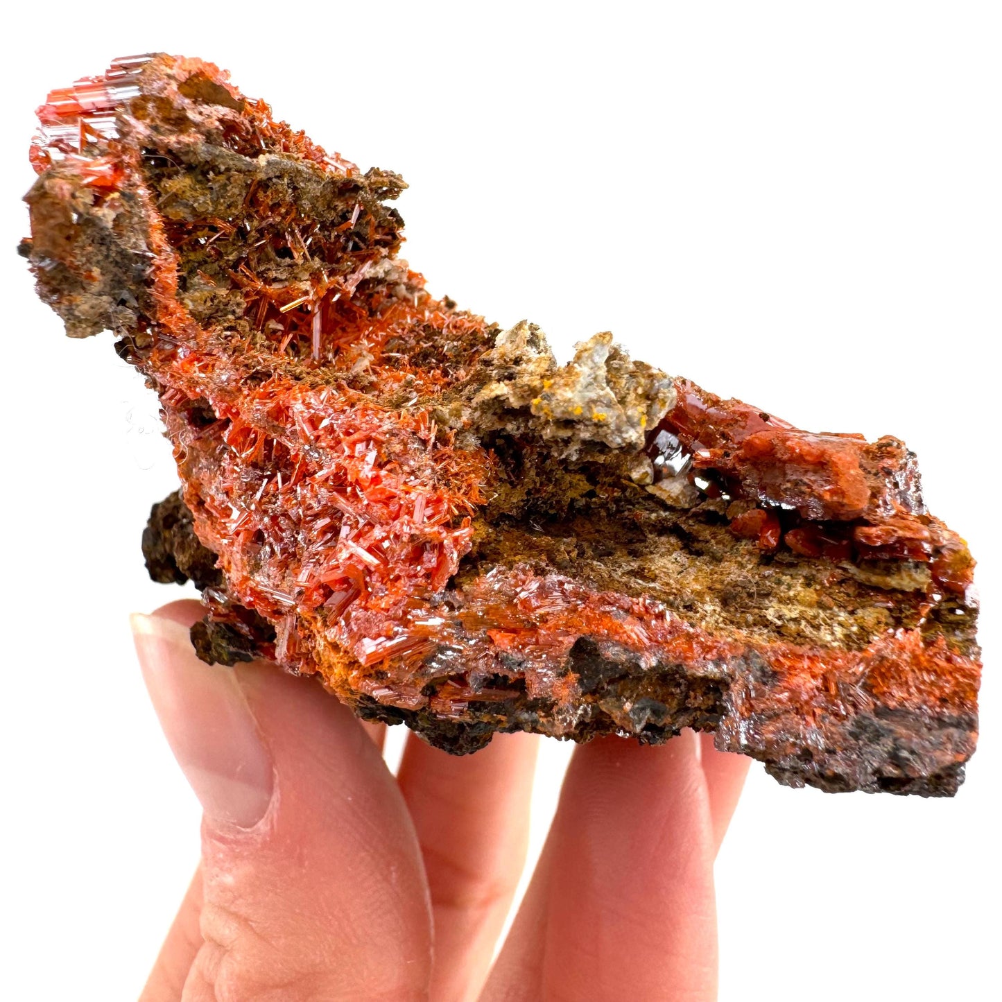 Crocoite Specimen (Australia), raw crocoite, crocoite crystal, orange crocoite, mineral specimen, rare minerals