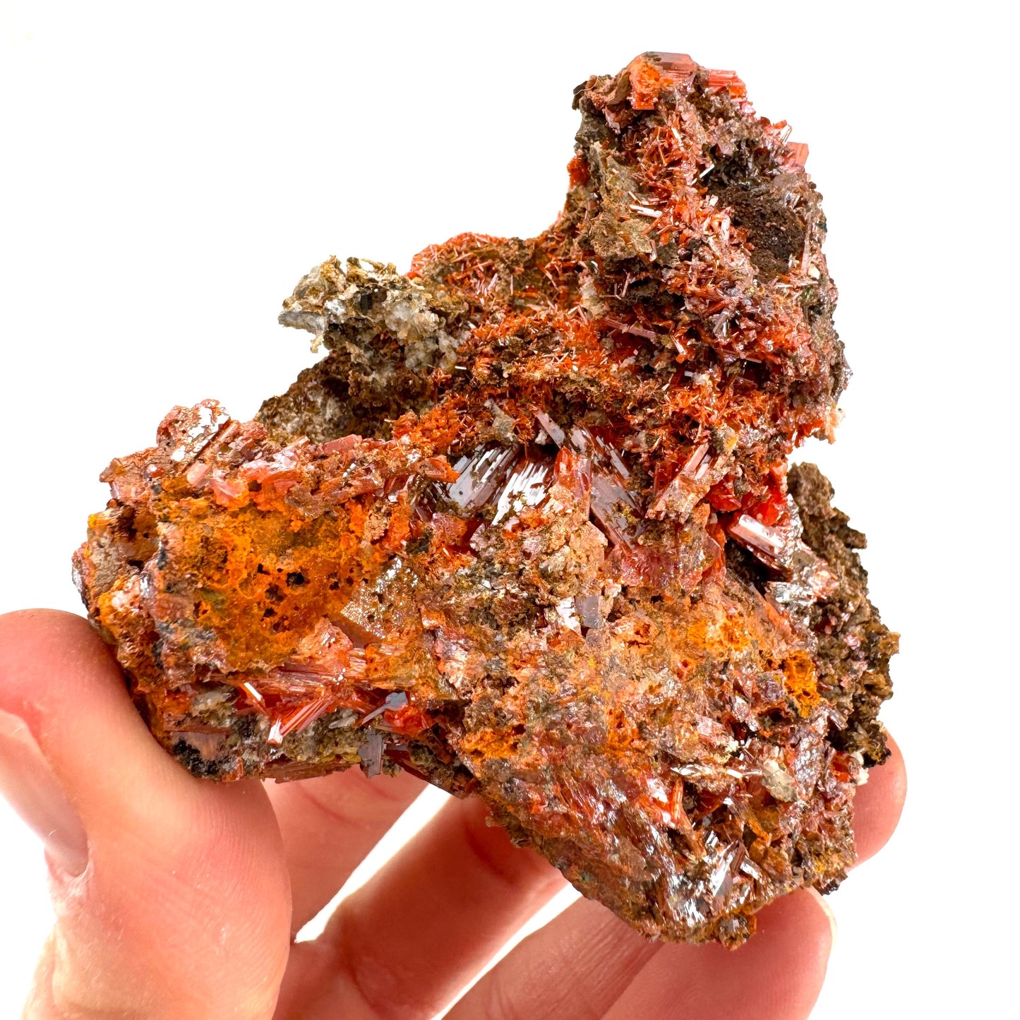 Crocoite Specimen (Australia), raw crocoite, crocoite crystal, orange crocoite, mineral specimen, rare minerals