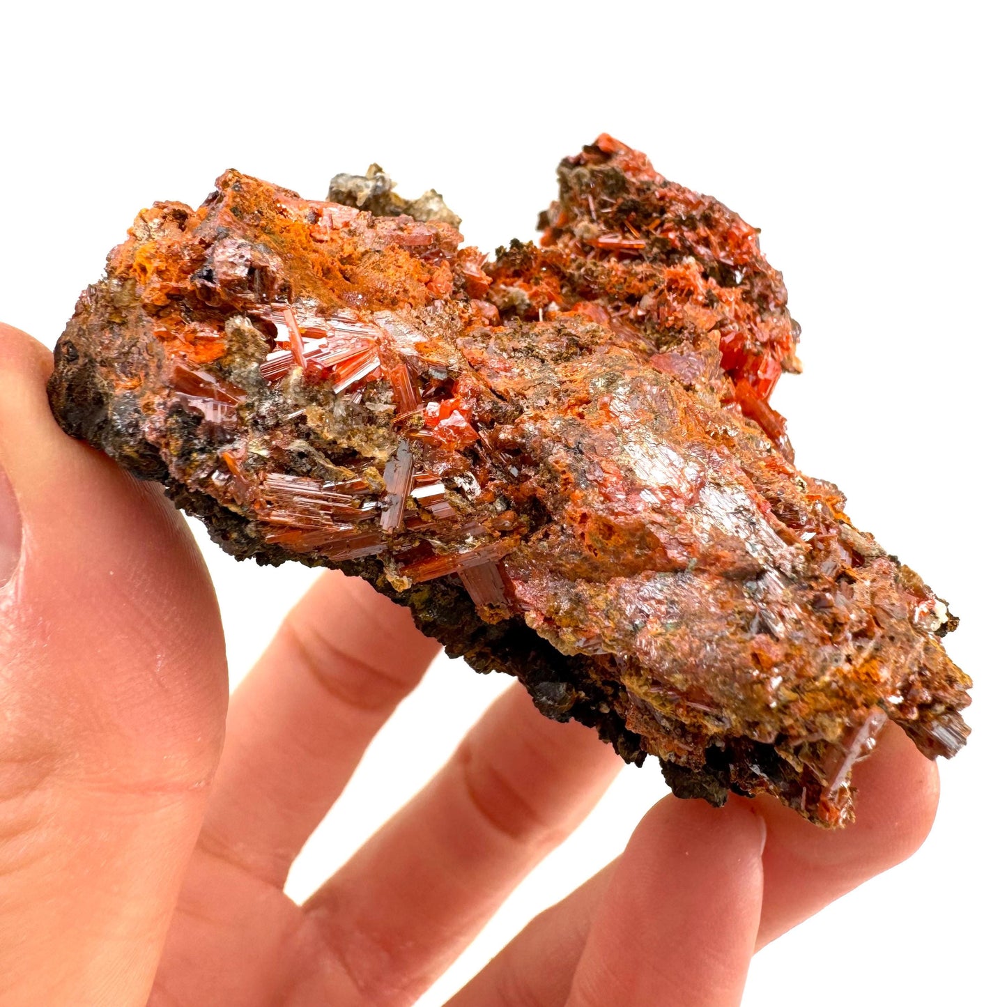 Crocoite Specimen (Australia), raw crocoite, crocoite crystal, orange crocoite, mineral specimen, rare minerals
