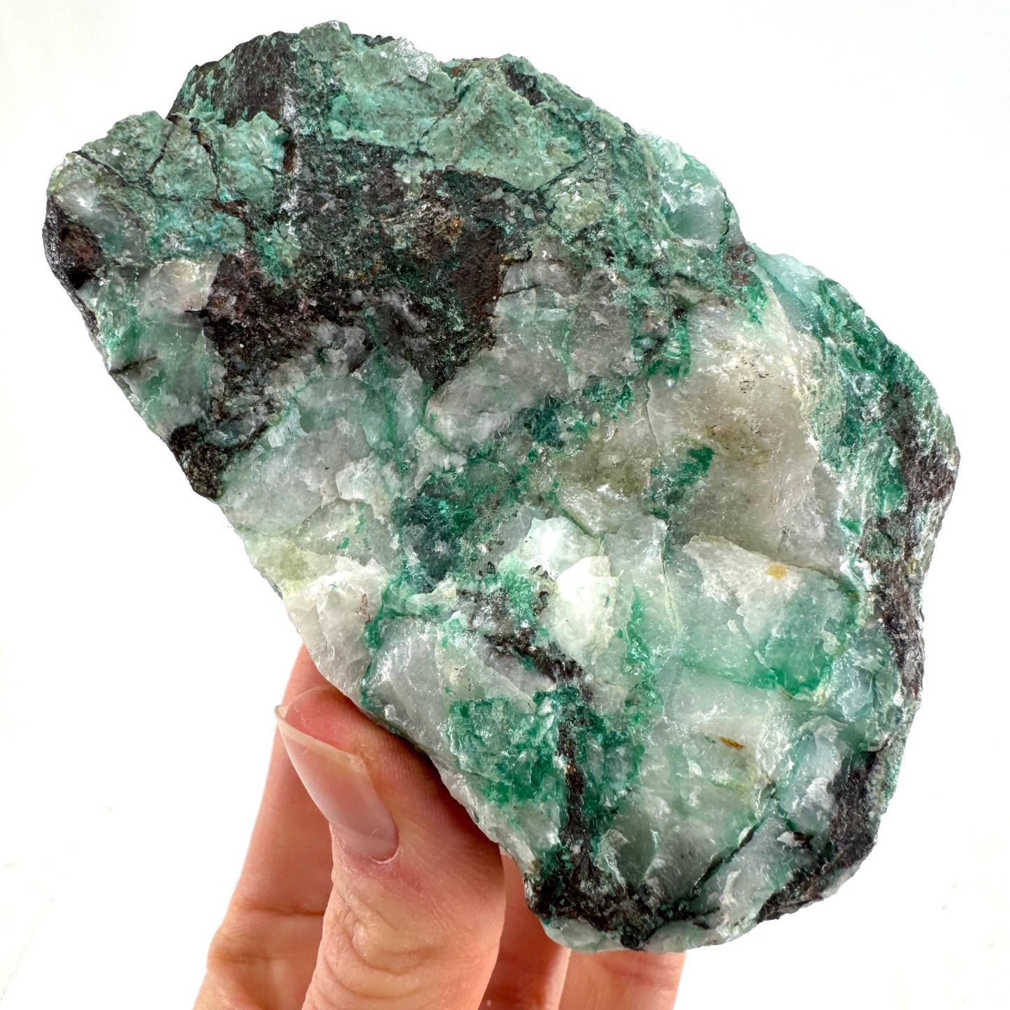 Ajoite in Quartz Specimen, raw ajoite, raw crystals, mineral specimen