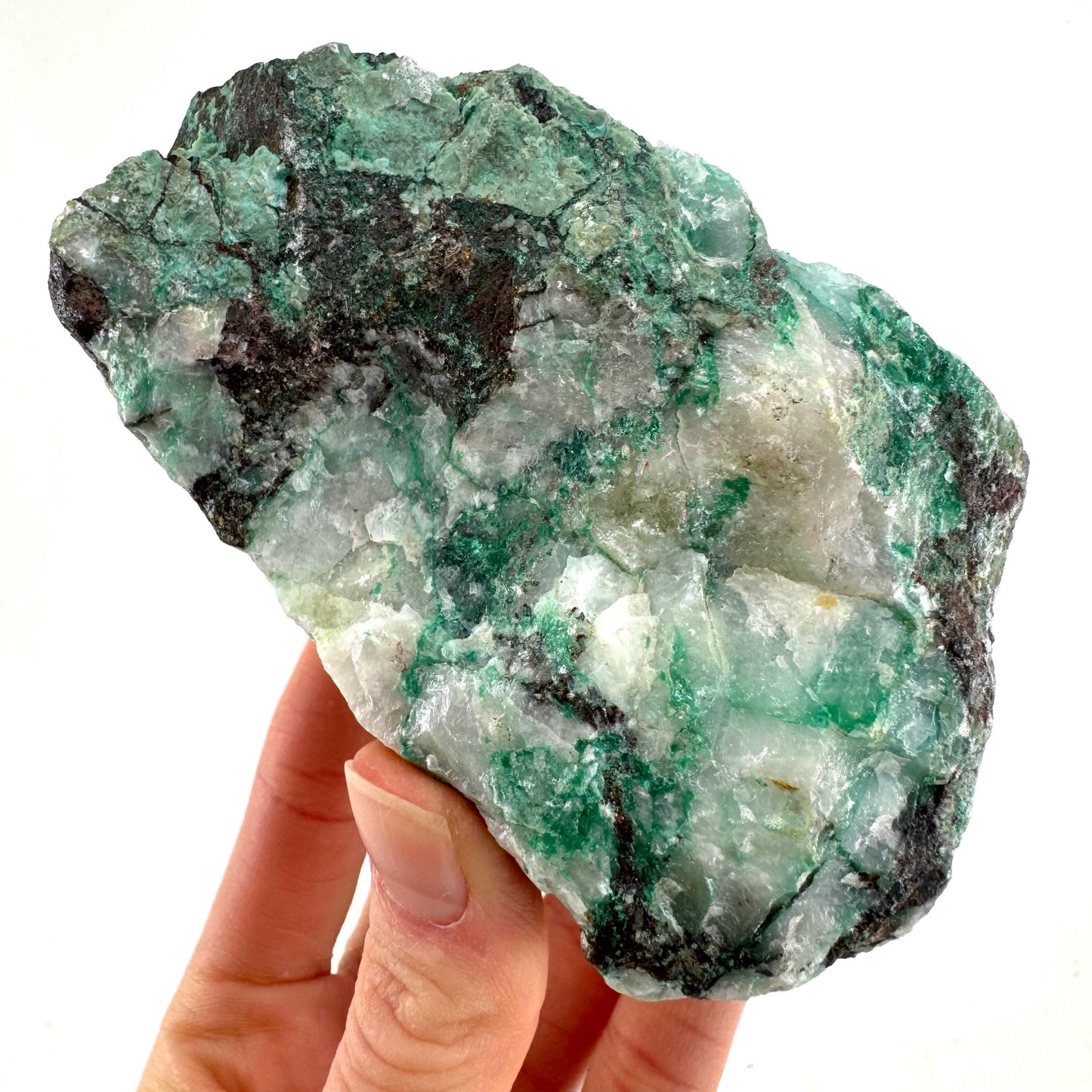 Ajoite in Quartz Specimen, raw ajoite, raw crystals, mineral specimen