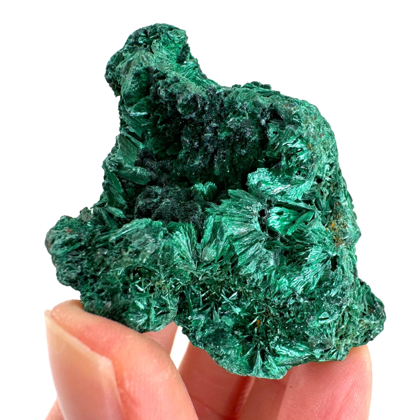 Fibrous Velvet Malachite Specimen (Congo), natural malachite, velvet malachite, malachite crystal