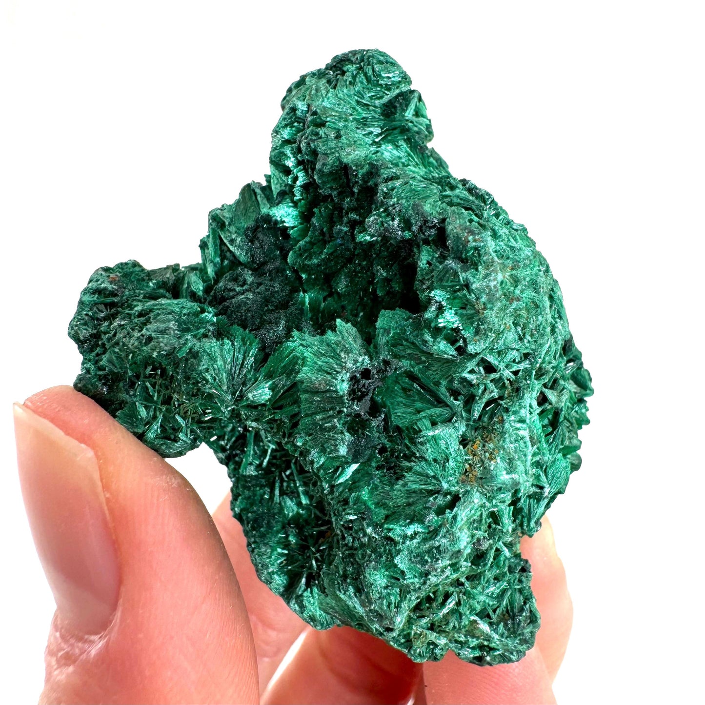 Fibrous Velvet Malachite Specimen (Congo), natural malachite, velvet malachite, malachite crystal