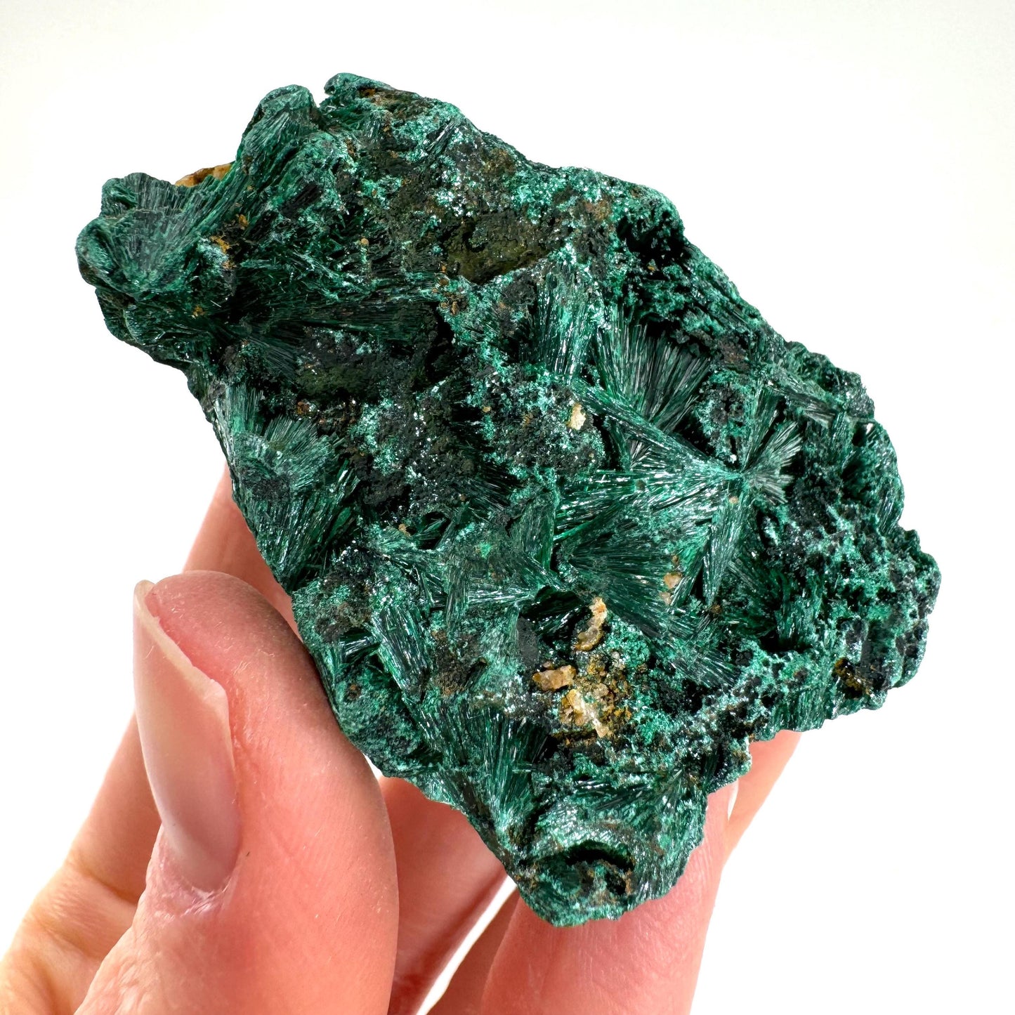 Fibrous Velvet Malachite Specimen (Congo), natural malachite, velvet malachite, malachite crystal