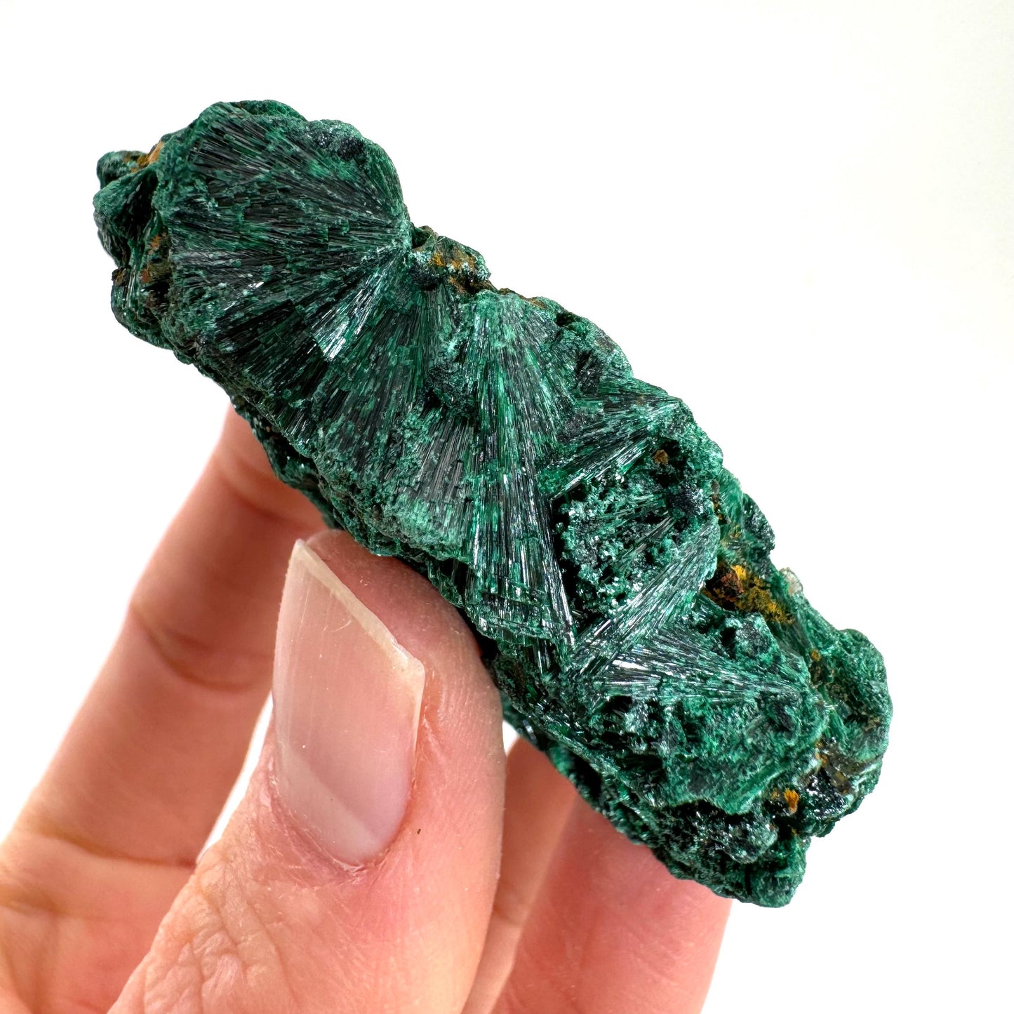 Fibrous Velvet Malachite Specimen (Congo), natural malachite, velvet malachite, malachite crystal
