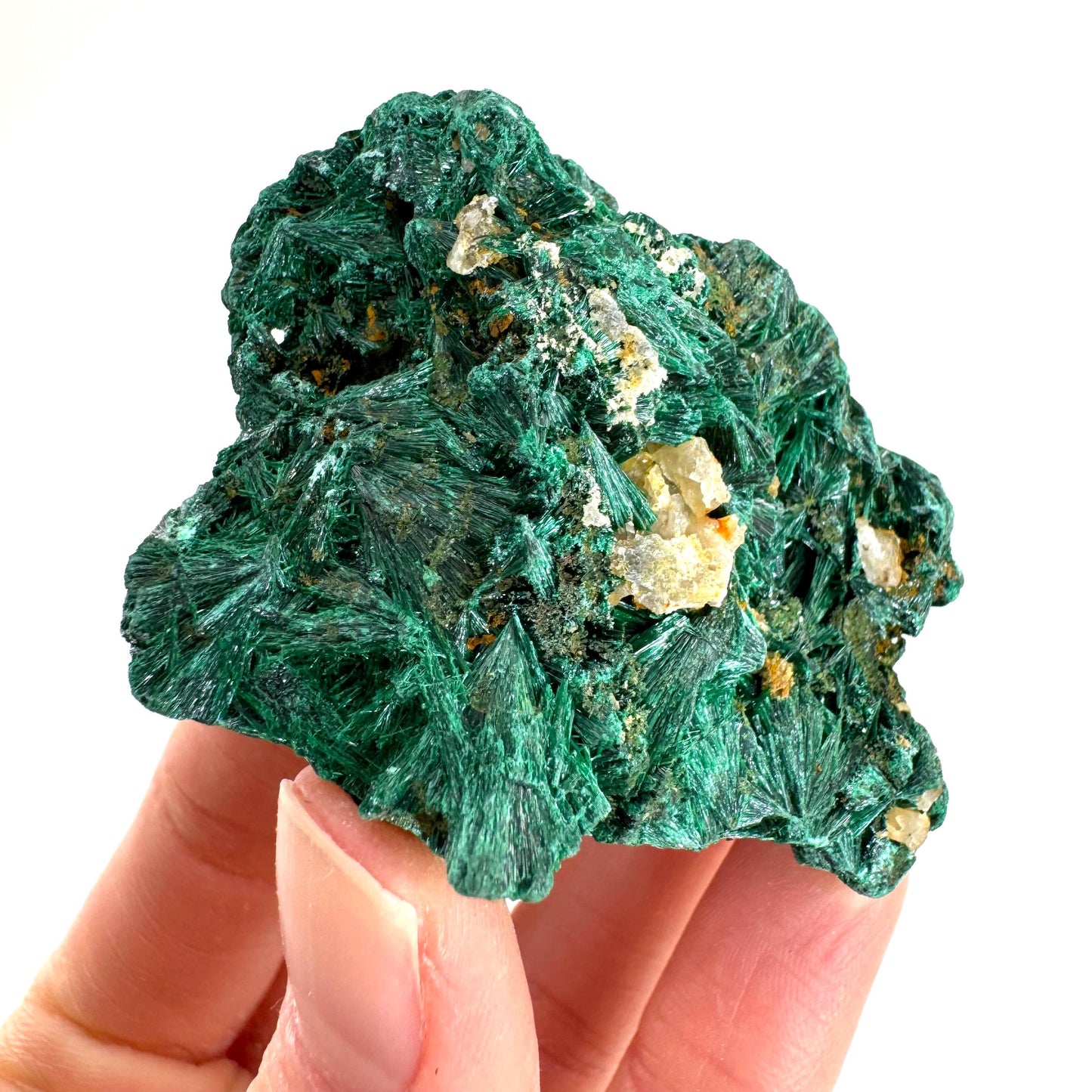 Fibrous Velvet Malachite Specimen (Congo), natural malachite, velvet malachite, malachite crystal