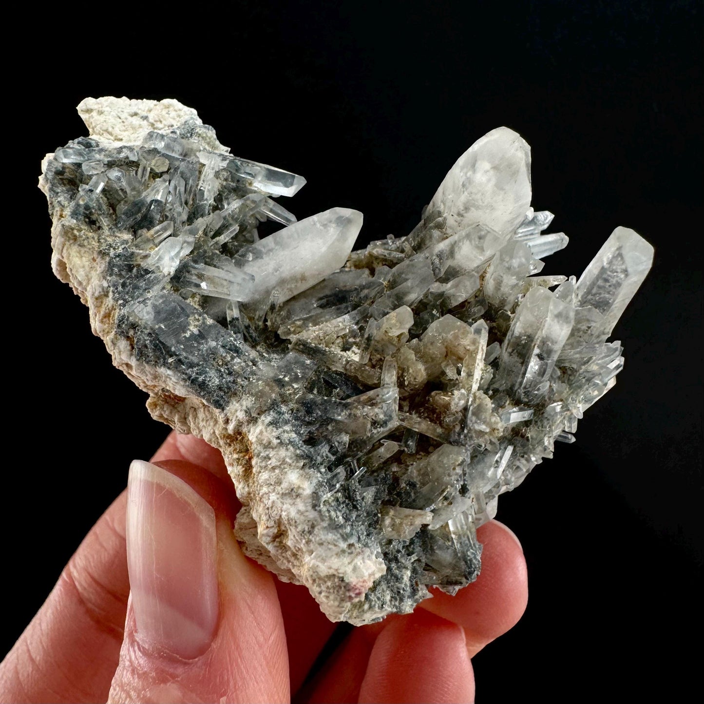 Lattice Quartz with Feldspar (Namibia) | gitter quartz, smoky quartz crystal