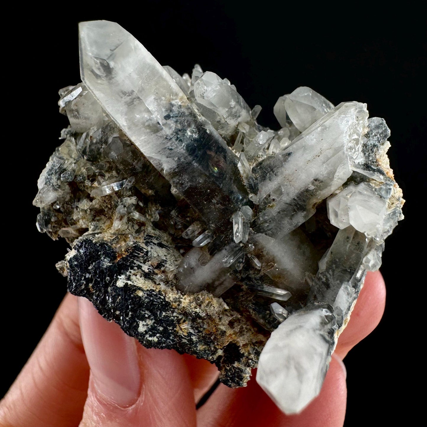 Lattice Quartz with Feldspar (Namibia) | gitter quartz, smoky quartz crystal