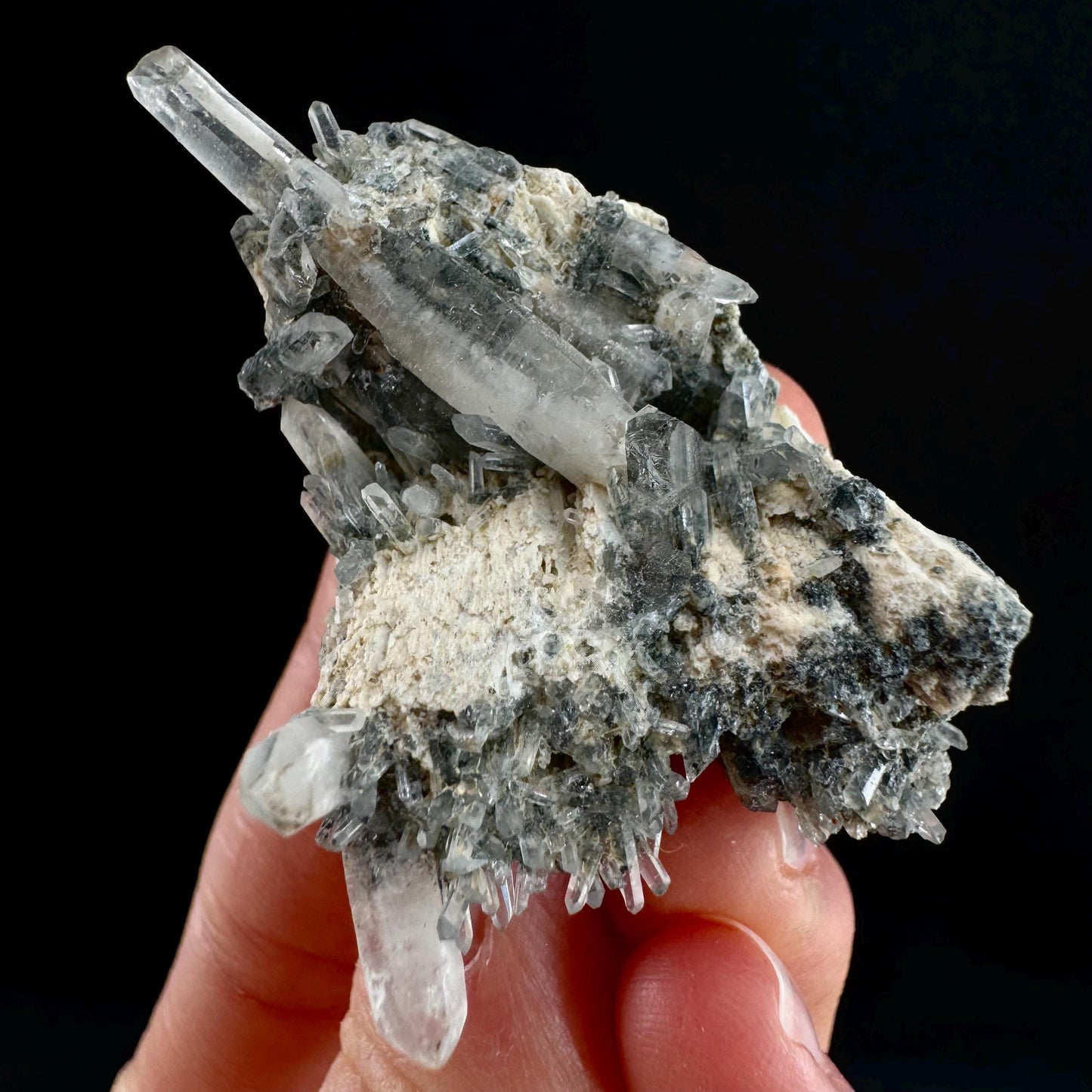 Lattice Quartz with Feldspar (Namibia) | gitter quartz, smoky quartz crystal