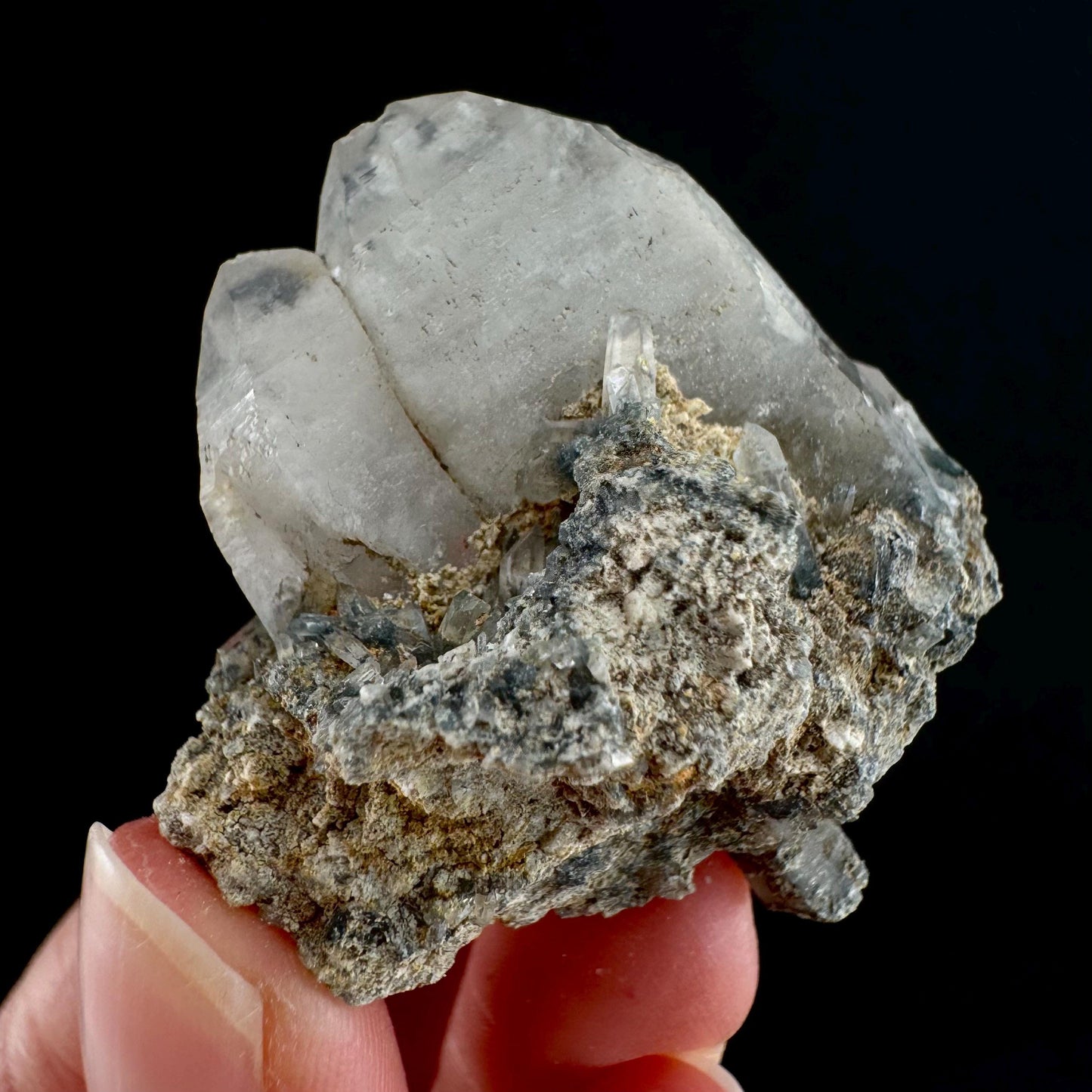 Lattice Quartz with Feldspar (Namibia) | gitter quartz, smoky quartz crystal