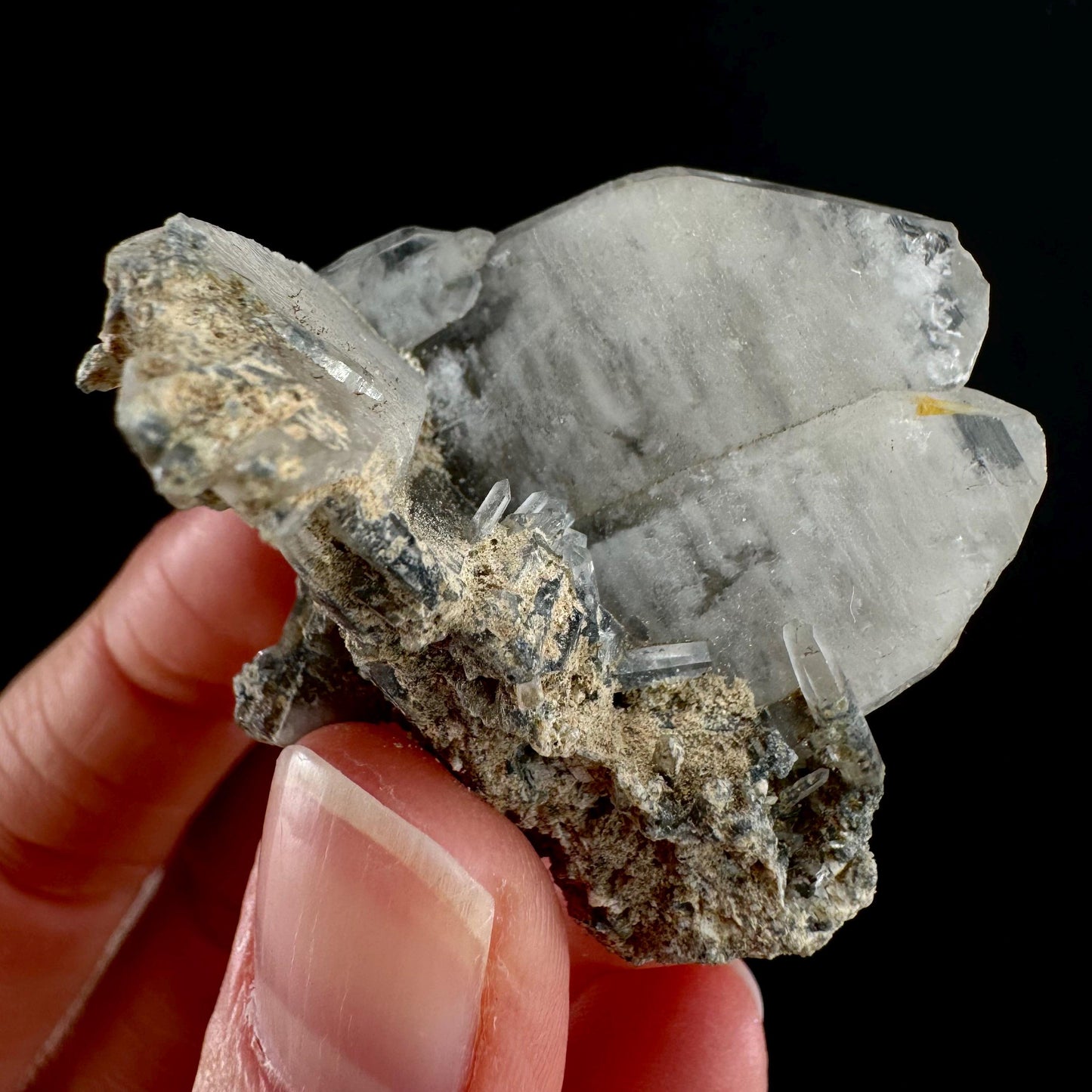 Lattice Quartz with Feldspar (Namibia) | gitter quartz, smoky quartz crystal
