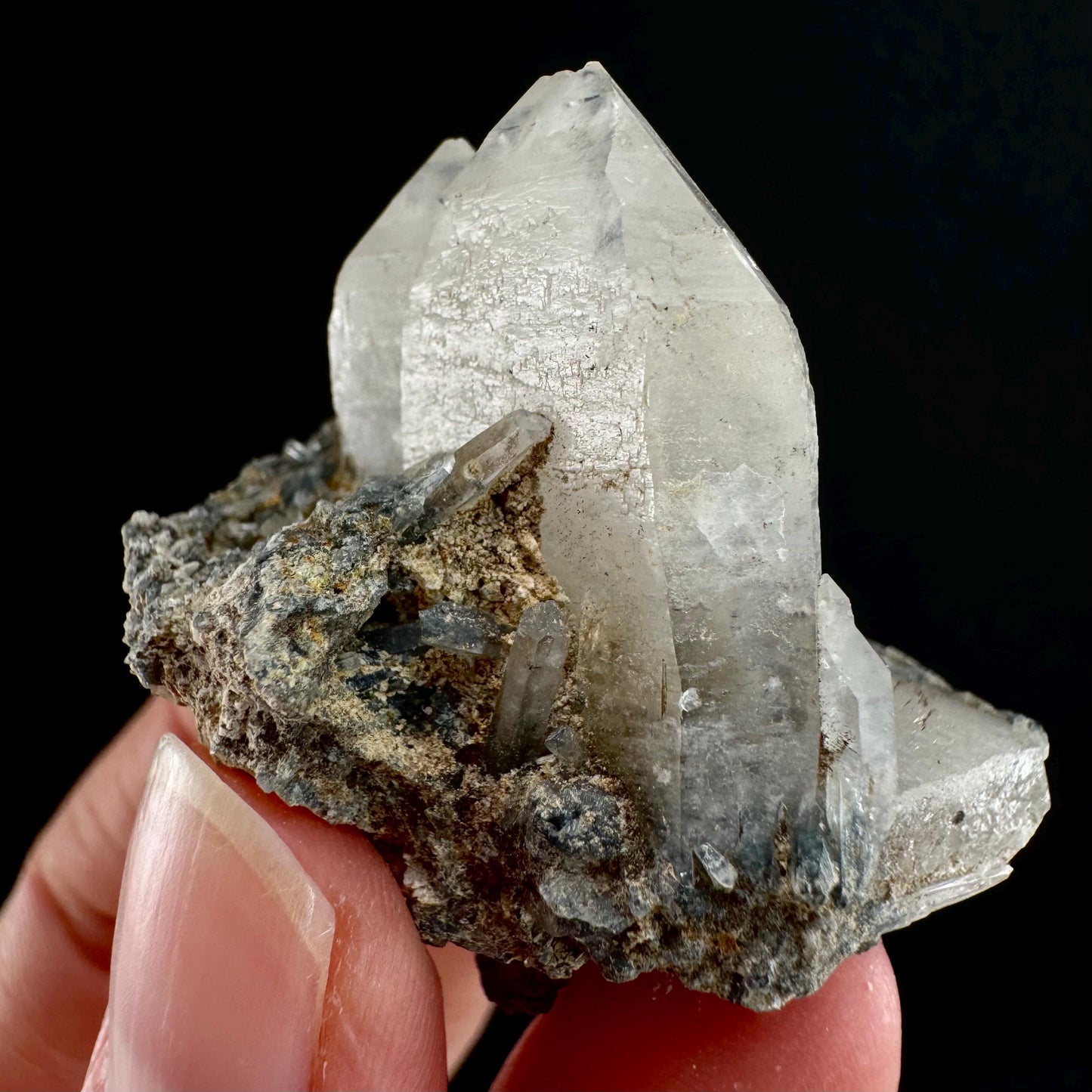 Lattice Quartz with Feldspar (Namibia) | gitter quartz, smoky quartz crystal