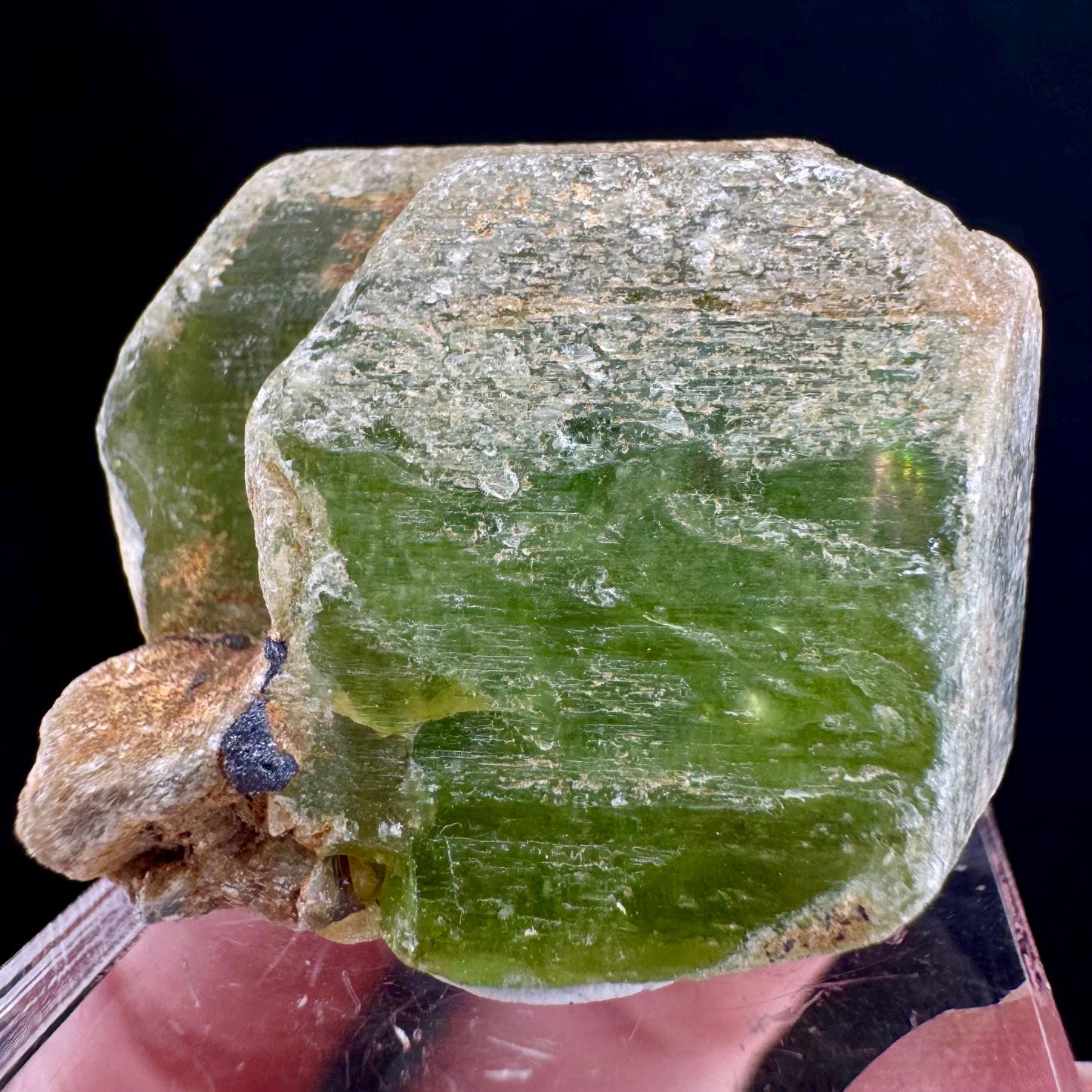 Naturally terminated peridot crystal (Pakistan) | raw peridot, natural peridot, peridot crystal, peridot point
