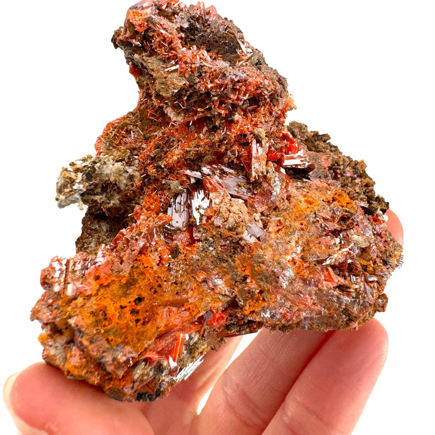 Crocoite Specimen (Australia), raw crocoite, crocoite crystal, orange crocoite, mineral specimen, rare minerals